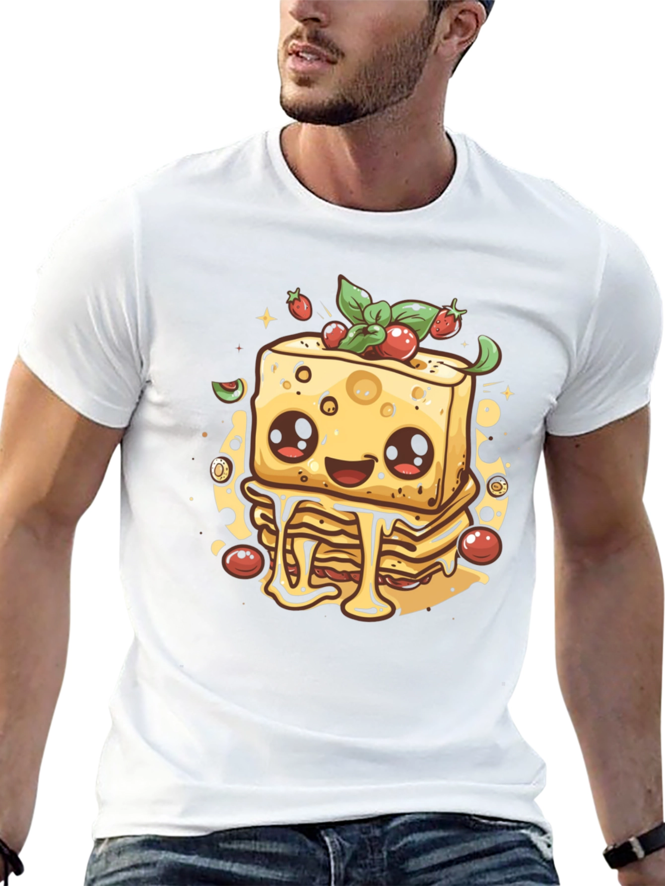 Cartoon Lasagna Graphic Tee