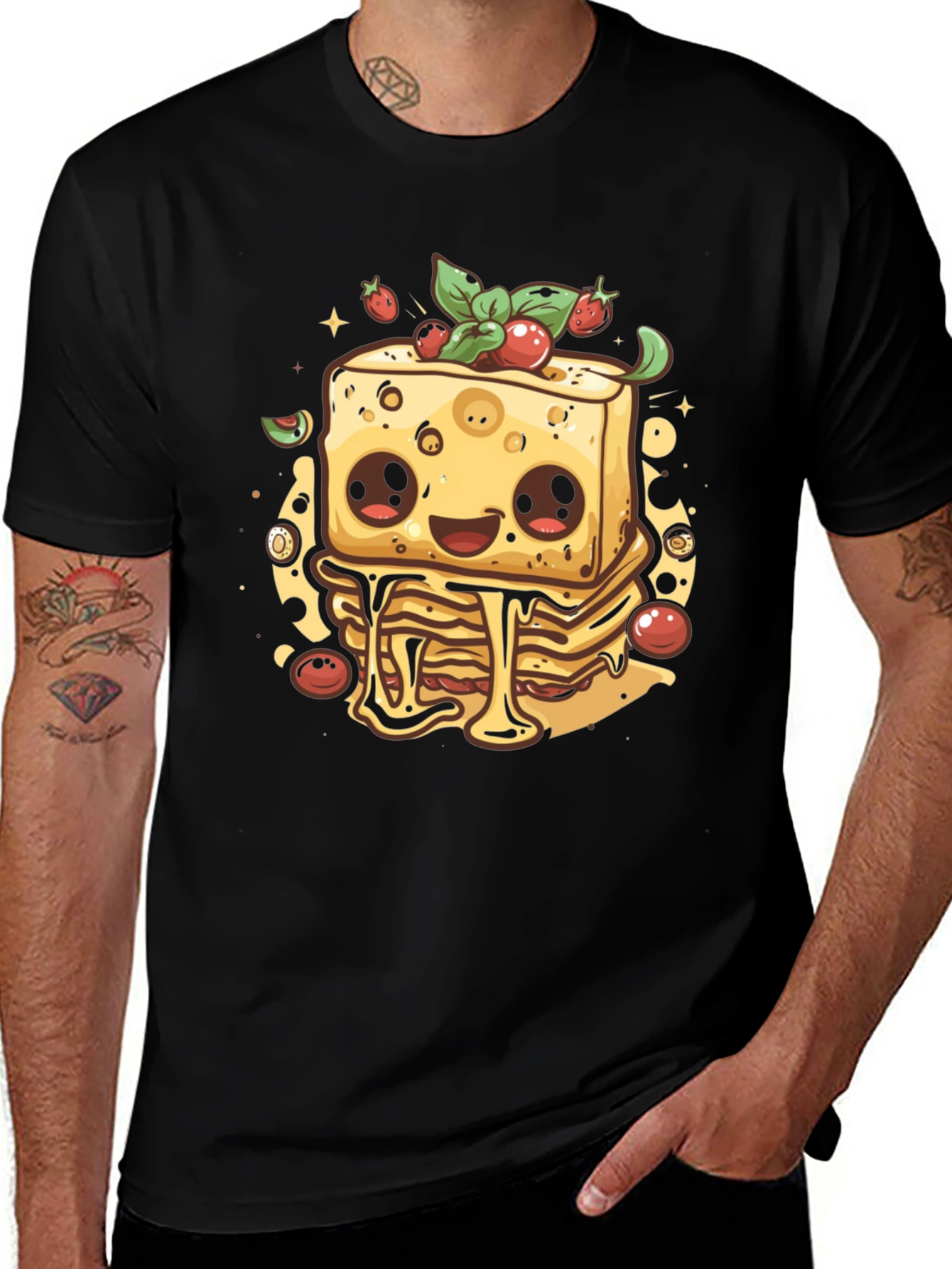 Cartoon Lasagna Graphic Tee