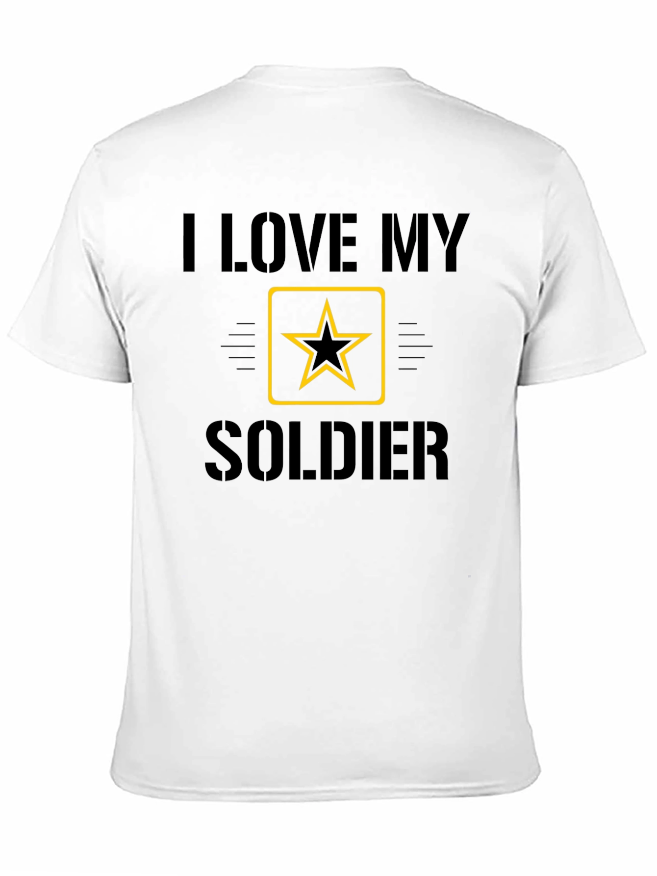 I Love My Soldier Black Graphic Tee