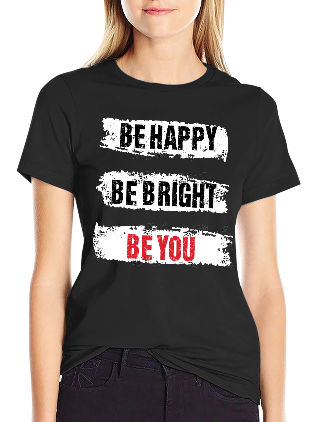 Be Happy T-Shirt - Motivational Graphic Tee