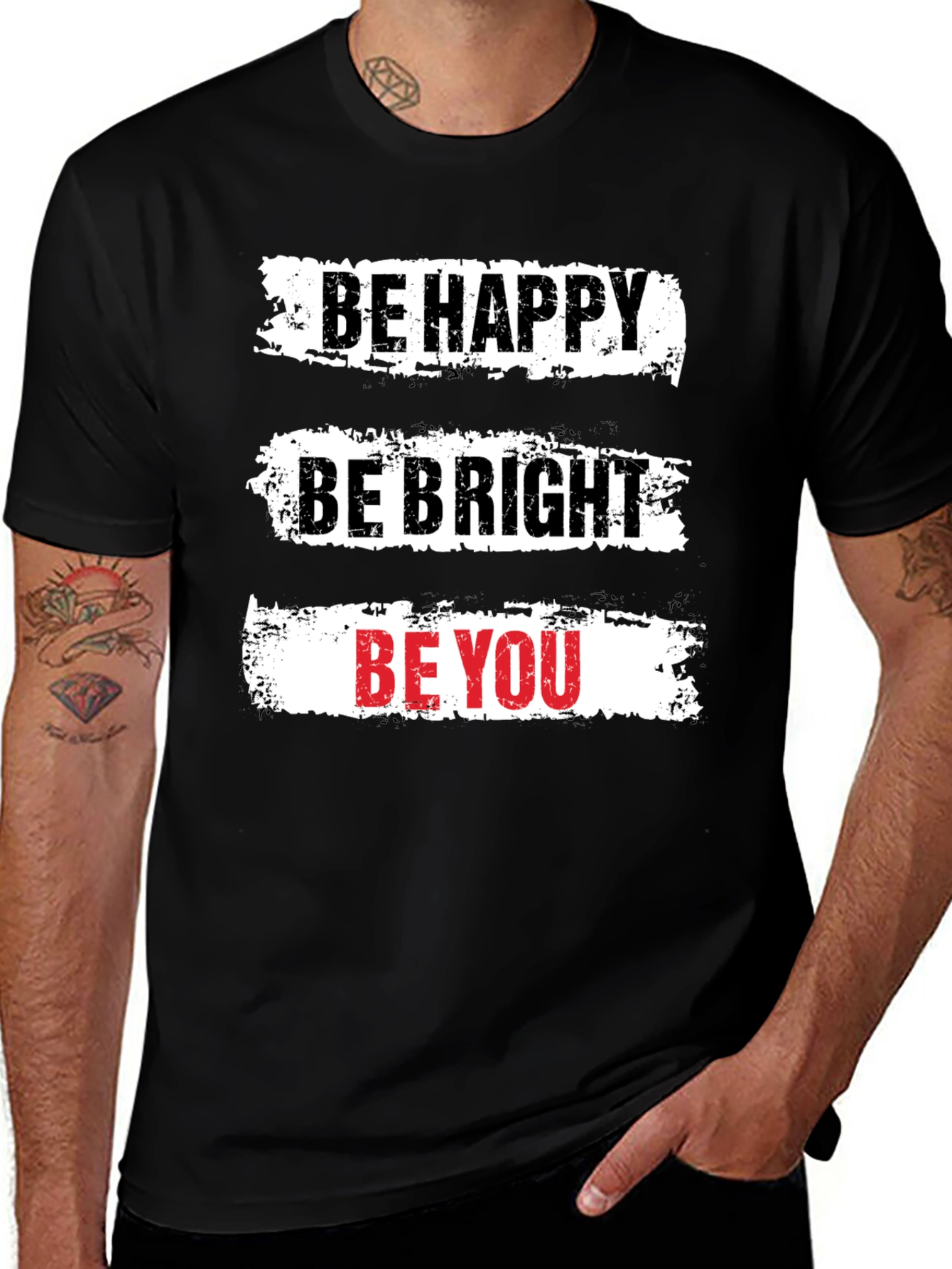 Be Happy T-Shirt - Motivational Graphic Tee