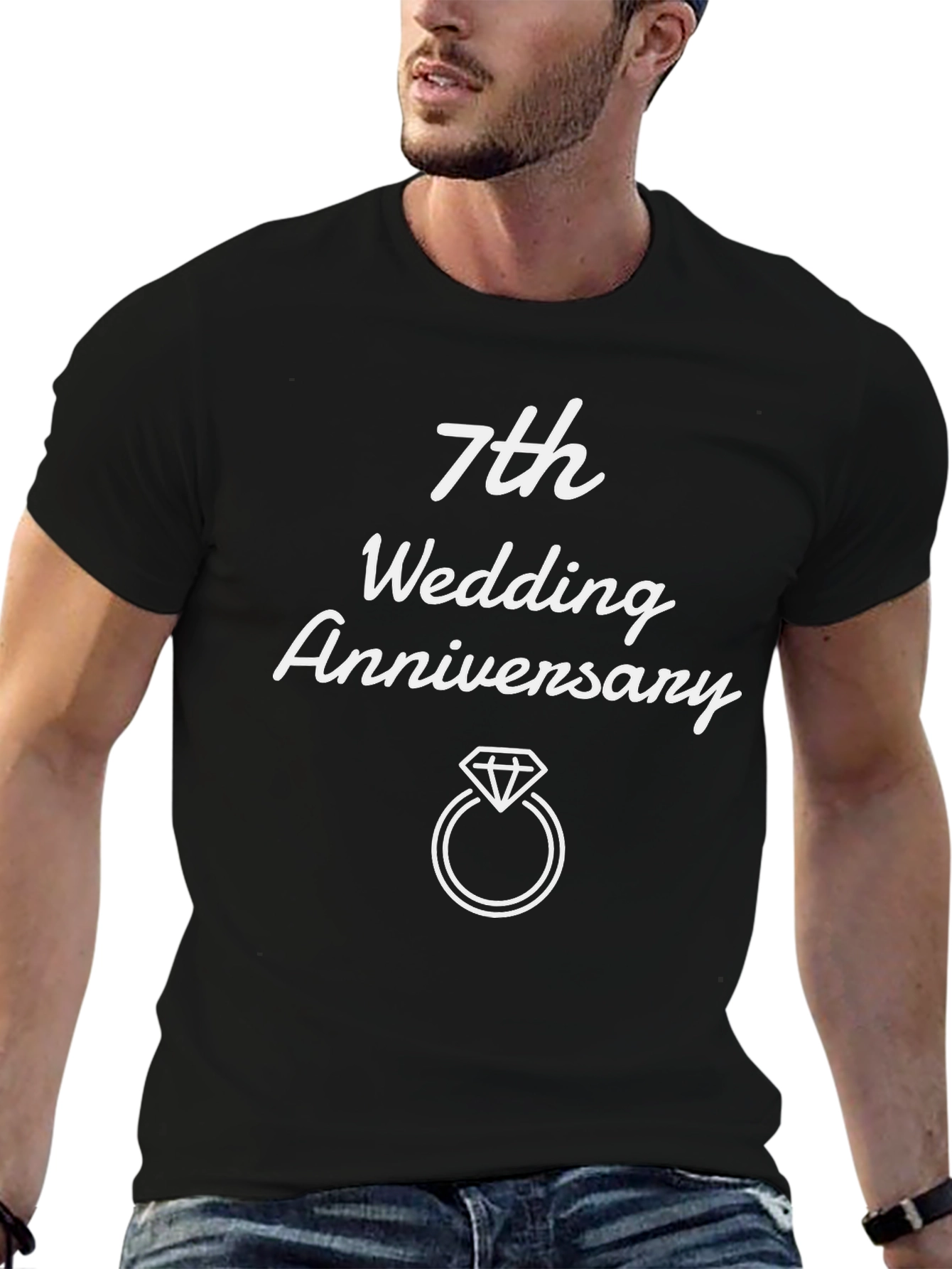 7th Wedding Anniversary T-Shirt - Cute Anniversary Gift