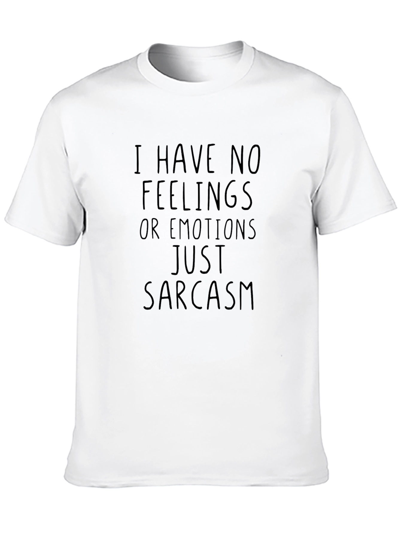 Sarcastic Humor Black T-Shirt - No Feelings