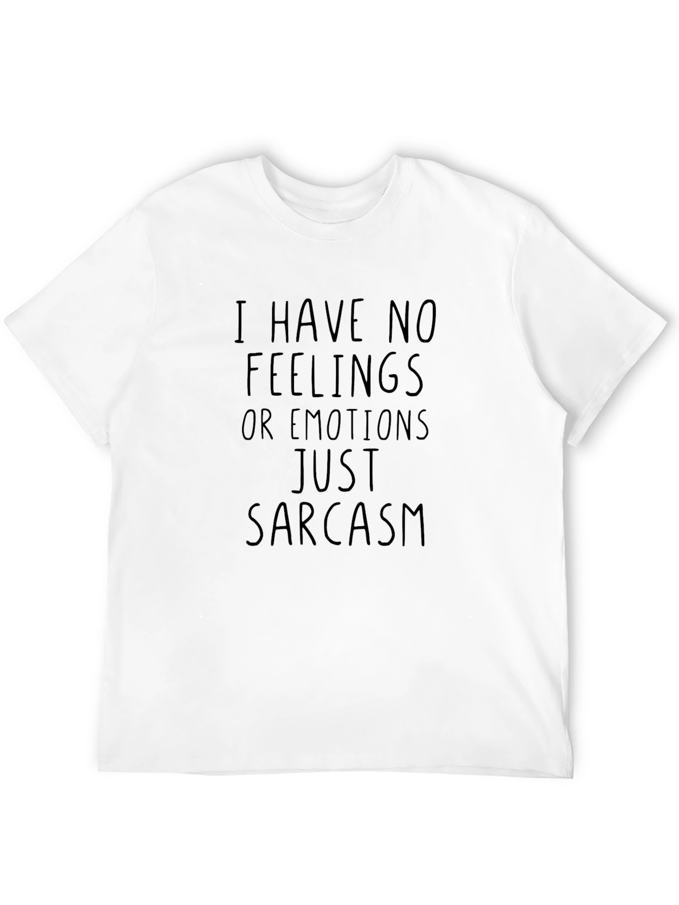 Sarcastic Humor Black T-Shirt - No Feelings