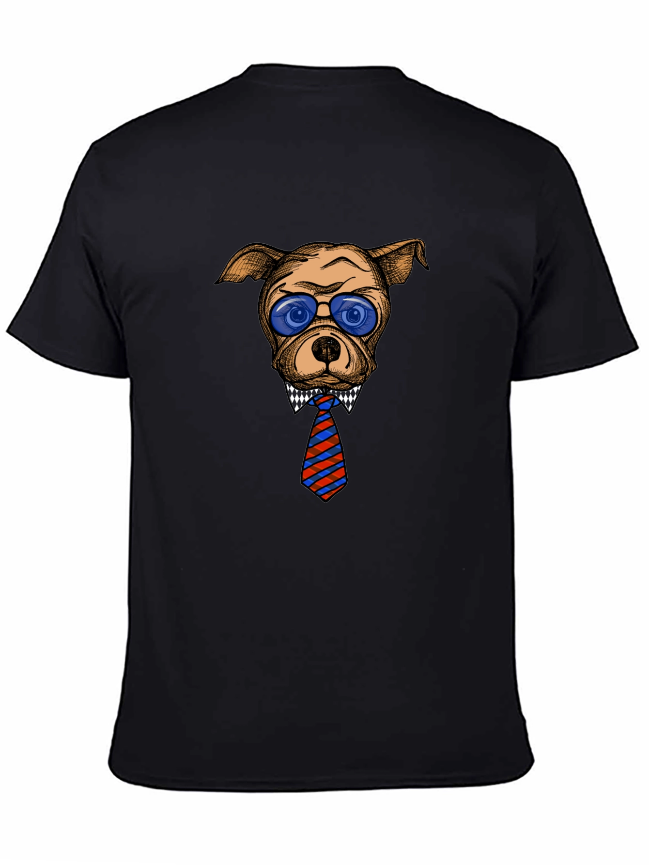 Cool Dog with Tie Graphic T-Shirt