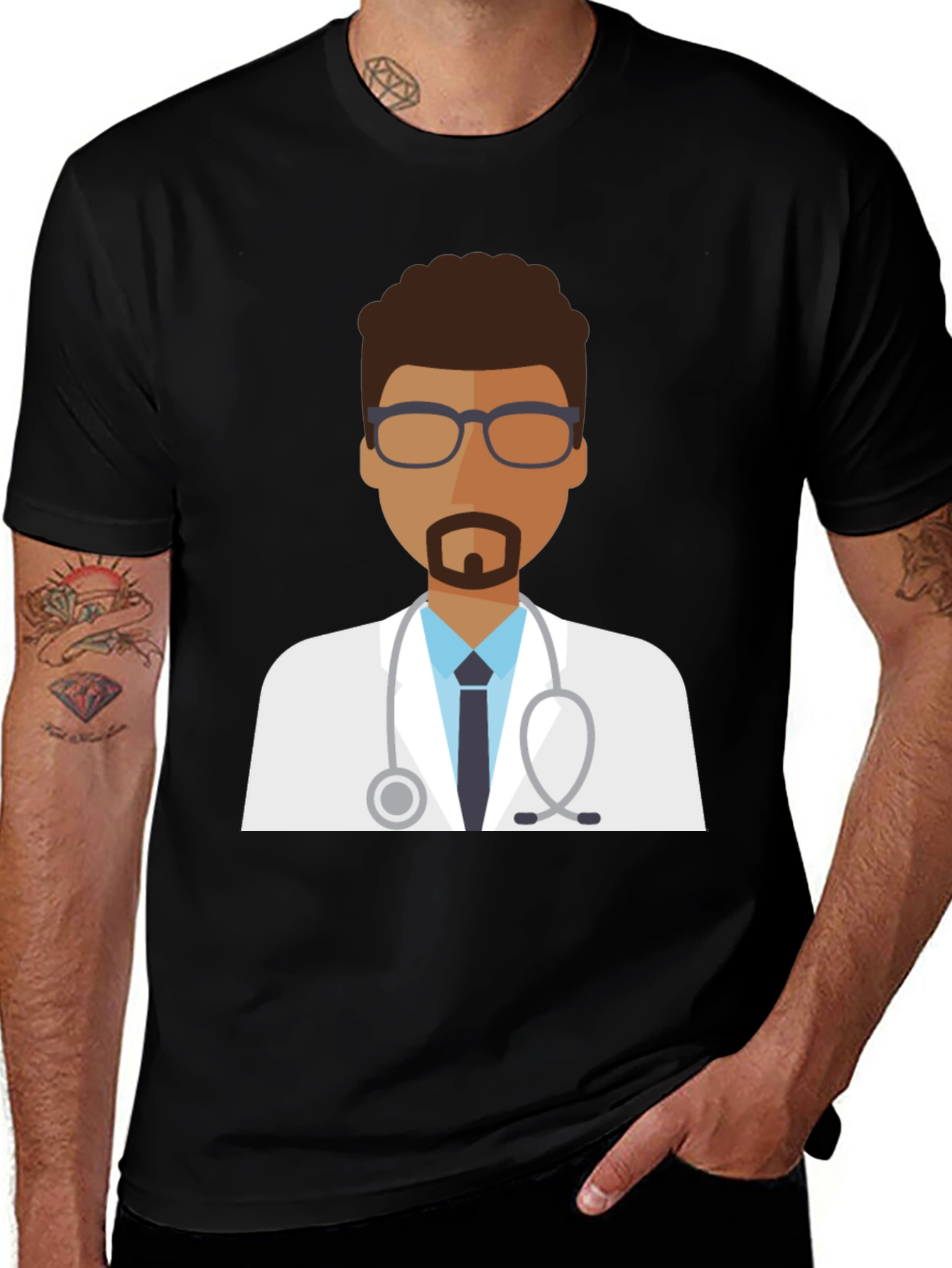 Doctor Graphic T-Shirt - Black