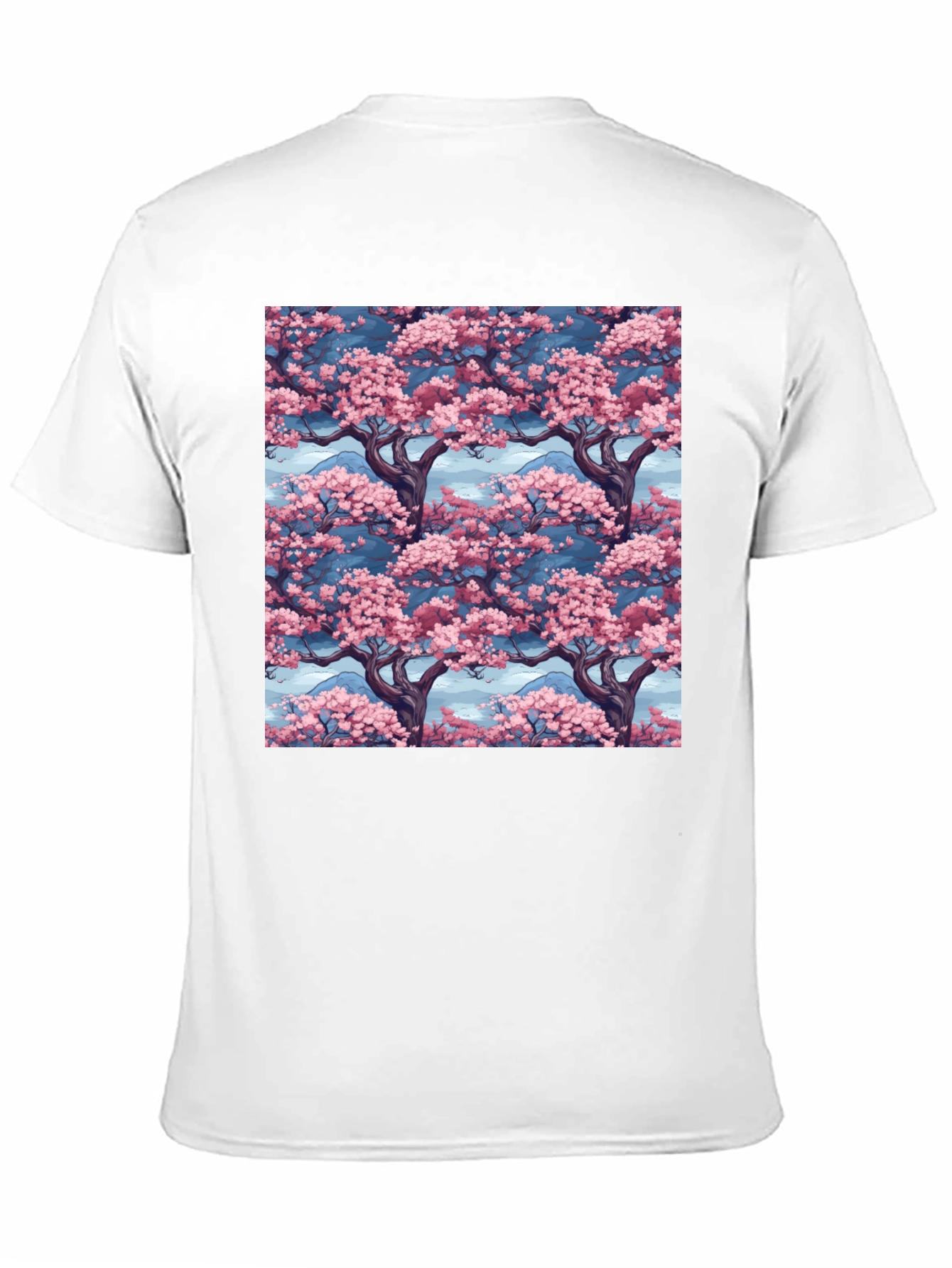 Sakura Tree Print Black T-Shirt