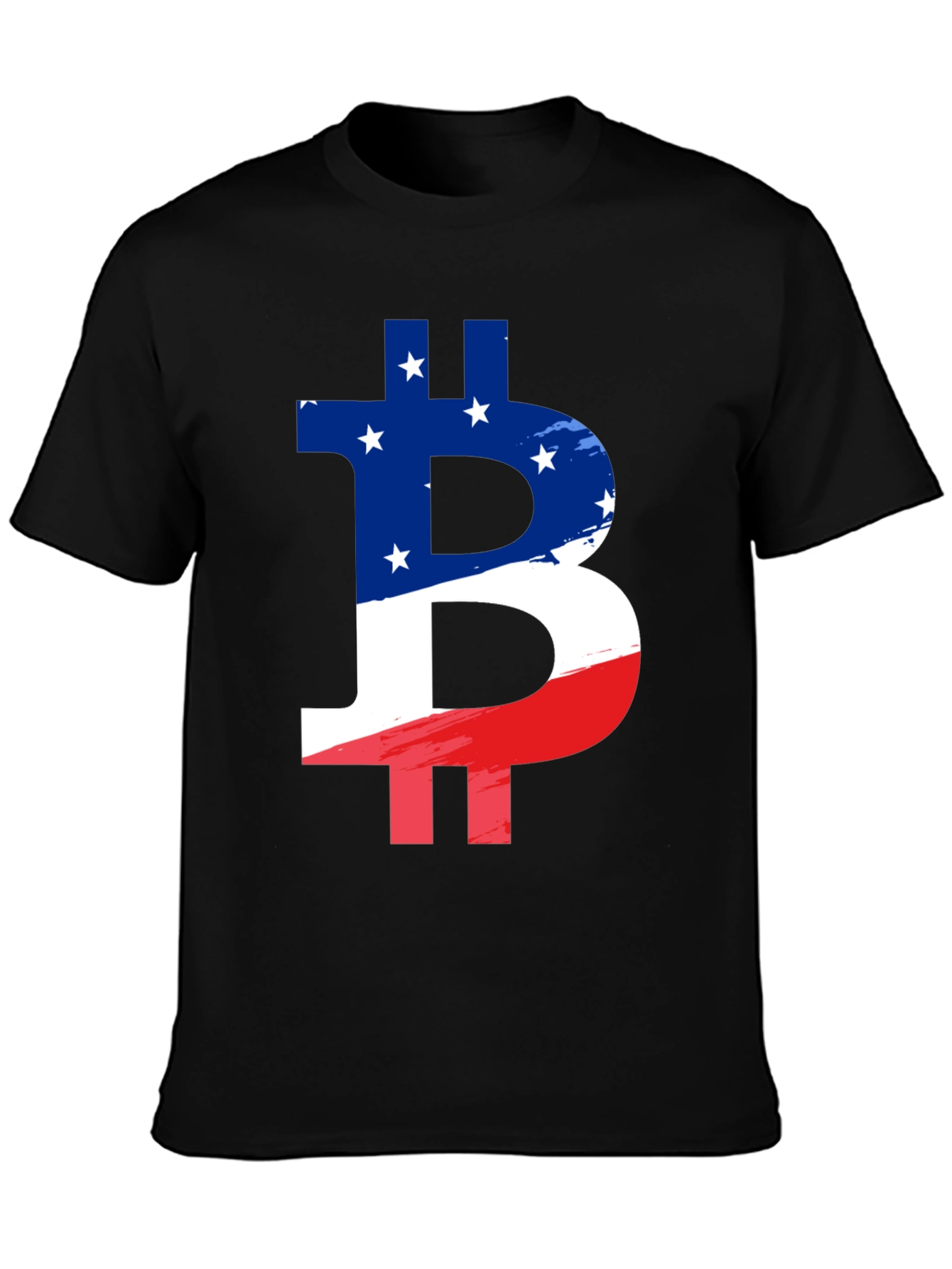 American Flag Bitcoin Graphic T-Shirt