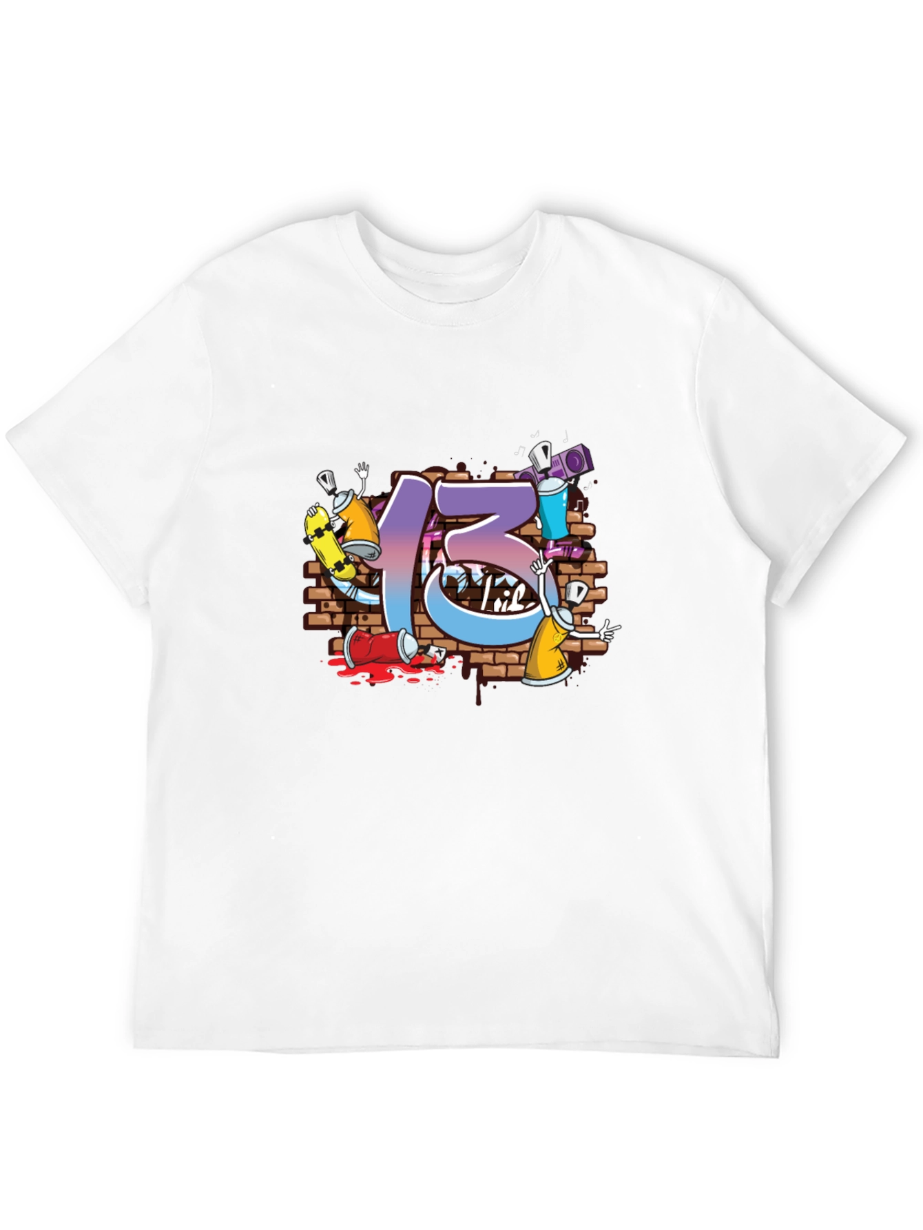 Graffiti Style Number 13 T-Shirt