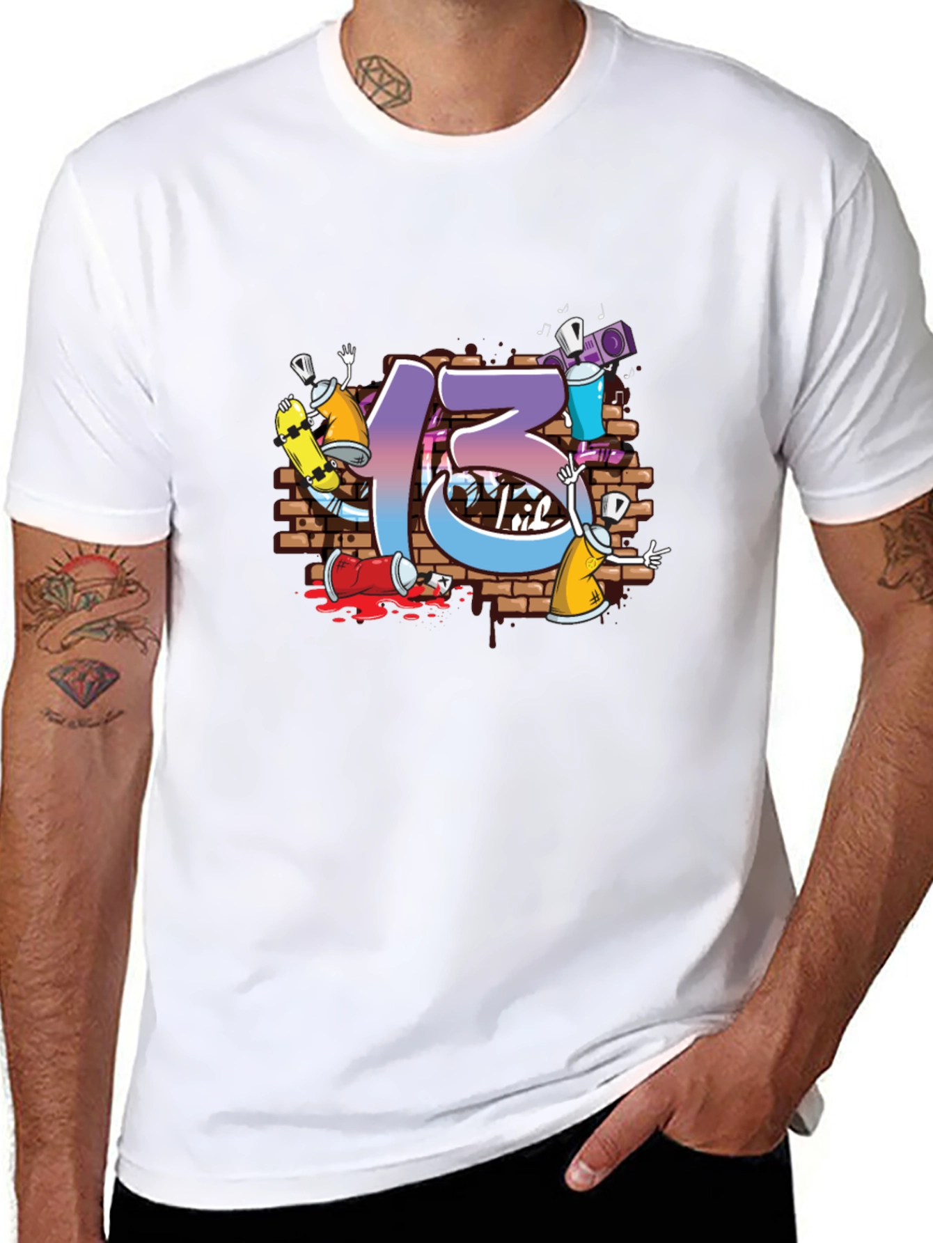 Graffiti Style Number 13 T-Shirt