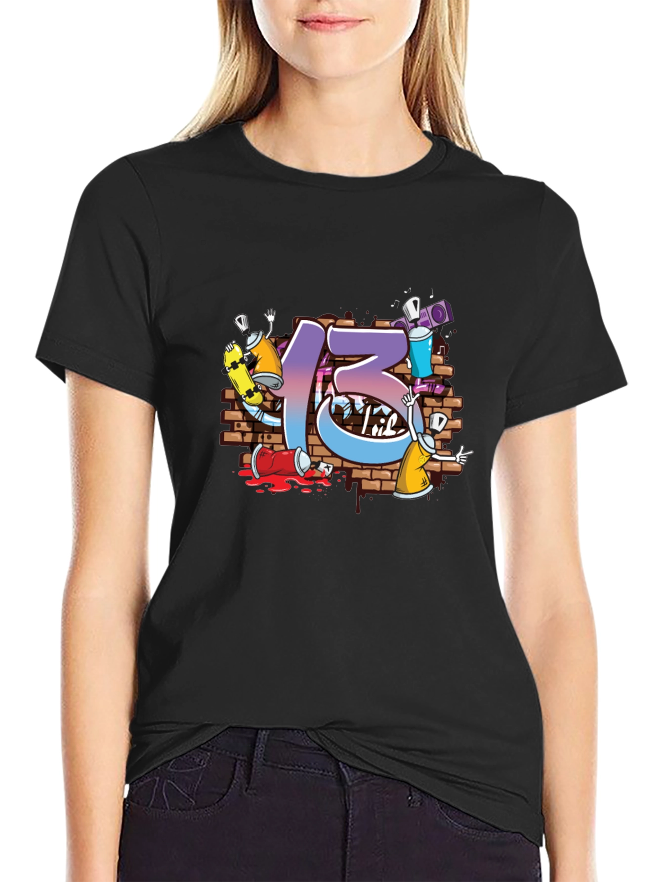 Graffiti Style Number 13 T-Shirt