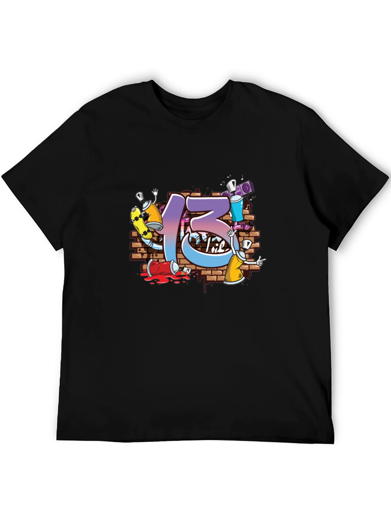 Graffiti Style Number 13 T-Shirt