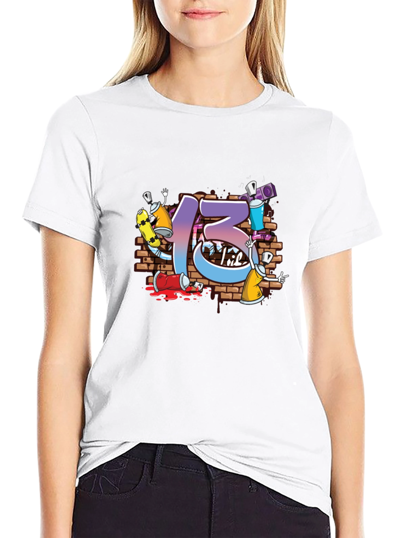 Graffiti Style Number 13 T-Shirt