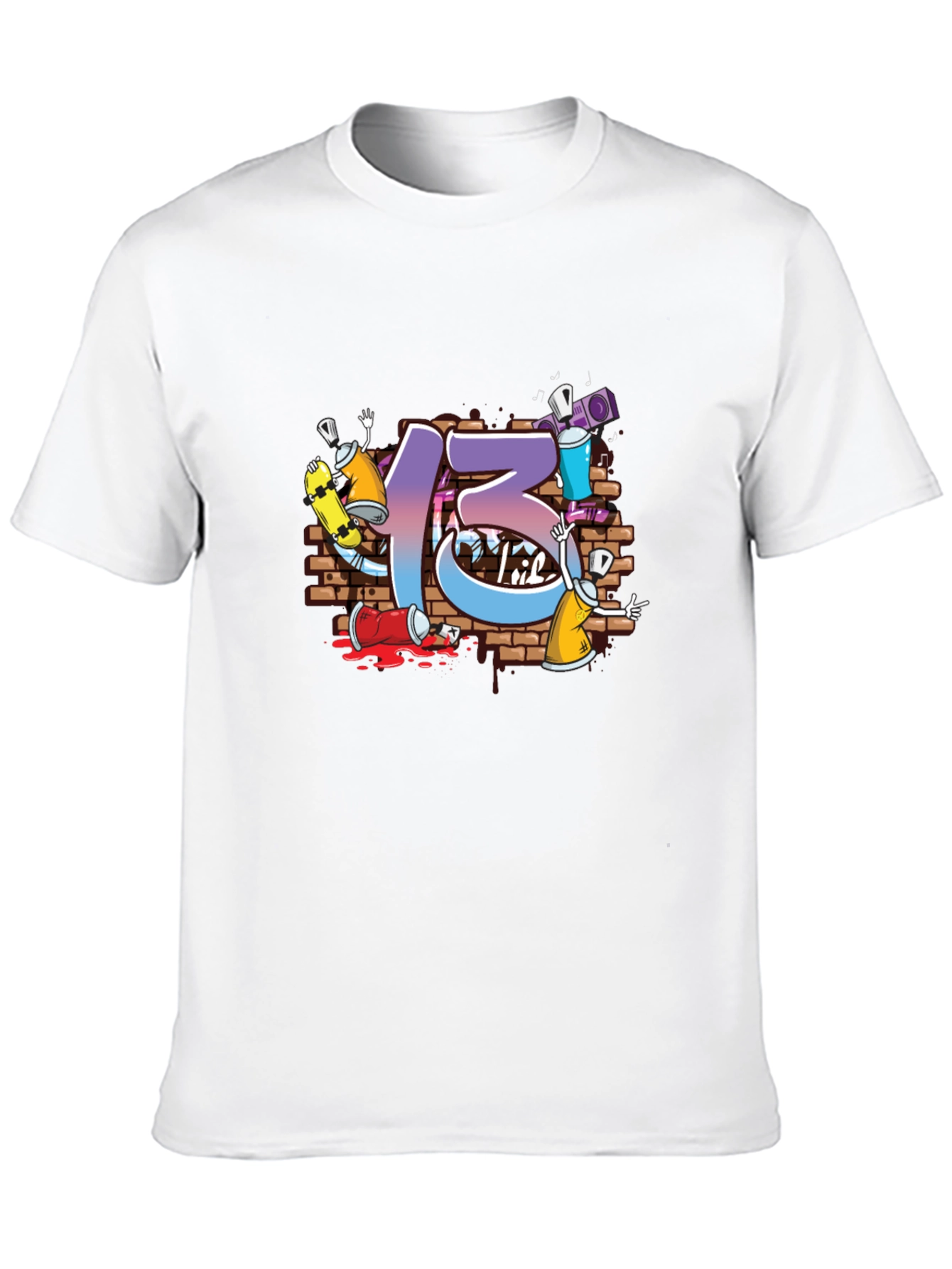 Graffiti Style Number 13 T-Shirt