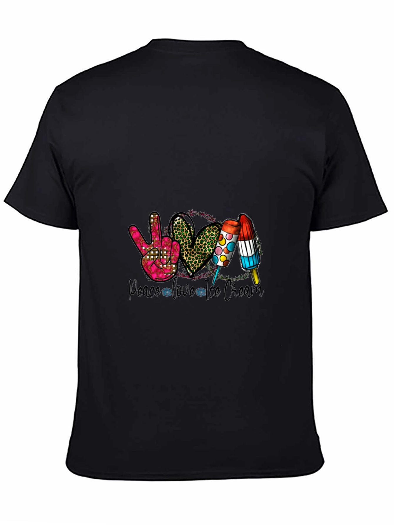 Peace Love Ice Cream Graphic T-Shirt