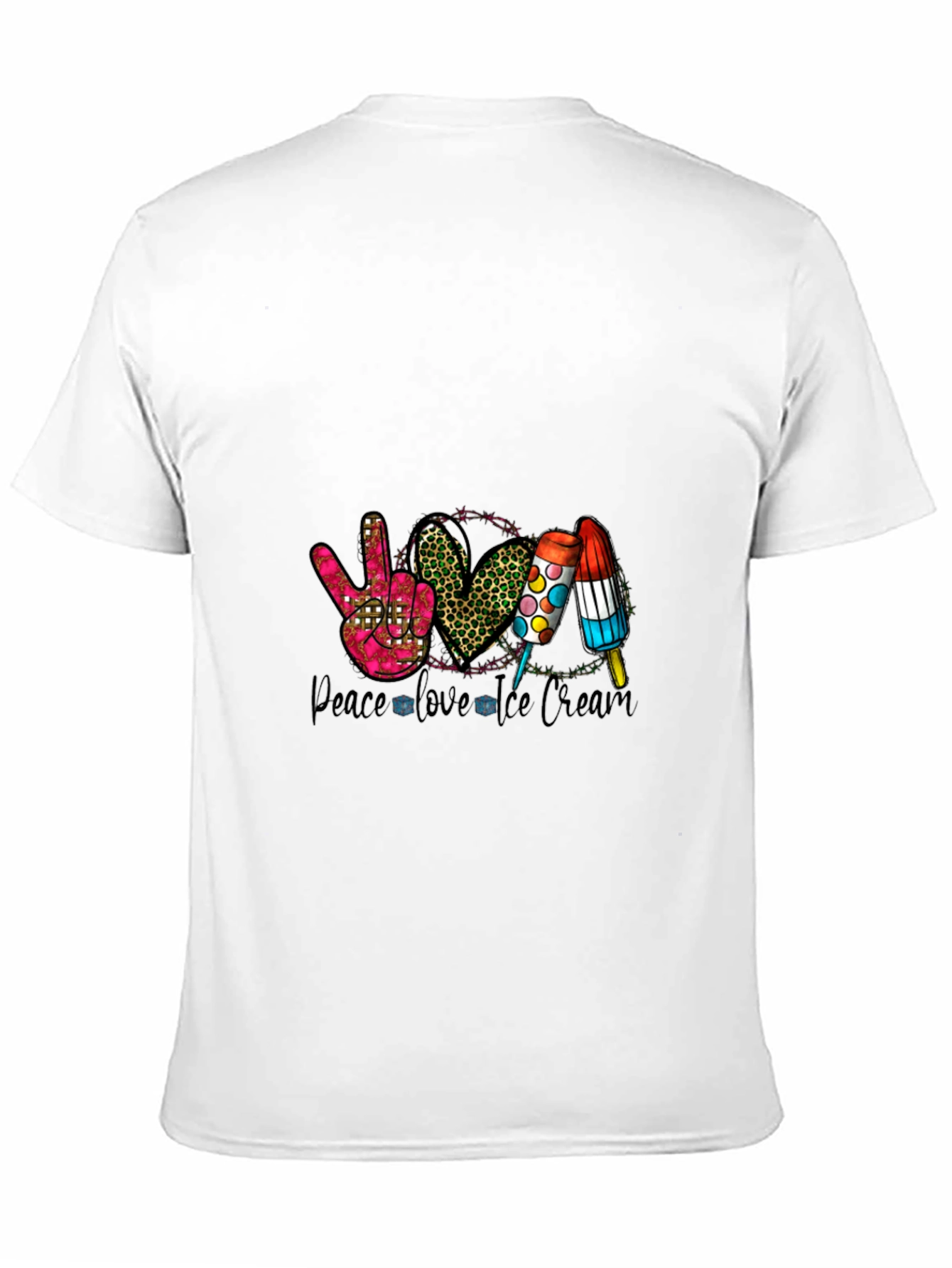 Peace Love Ice Cream Graphic T-Shirt