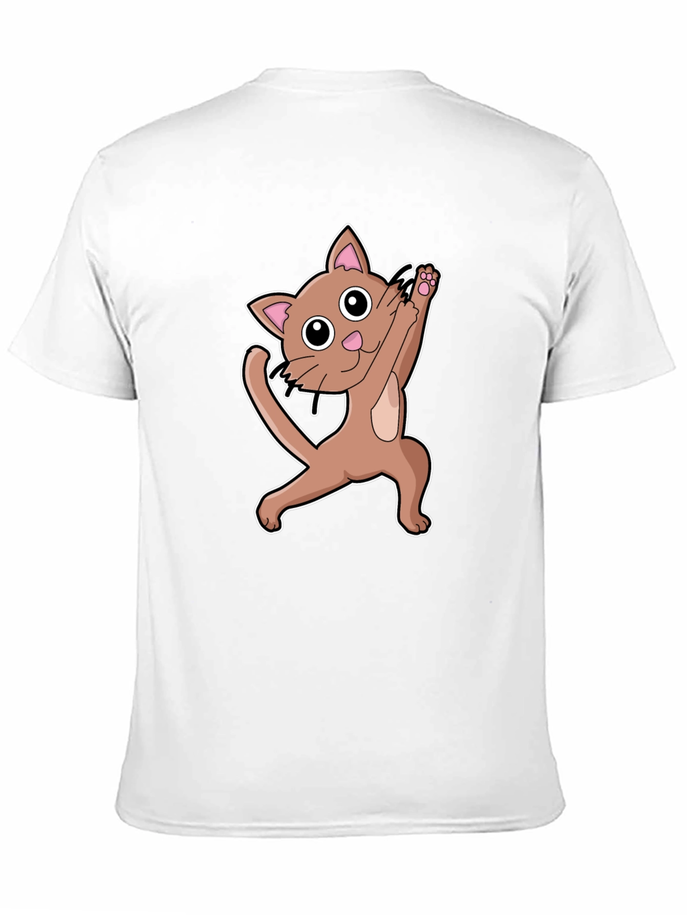 Dabbing Cat Graphic T-Shirt - Trendy Animal Tee