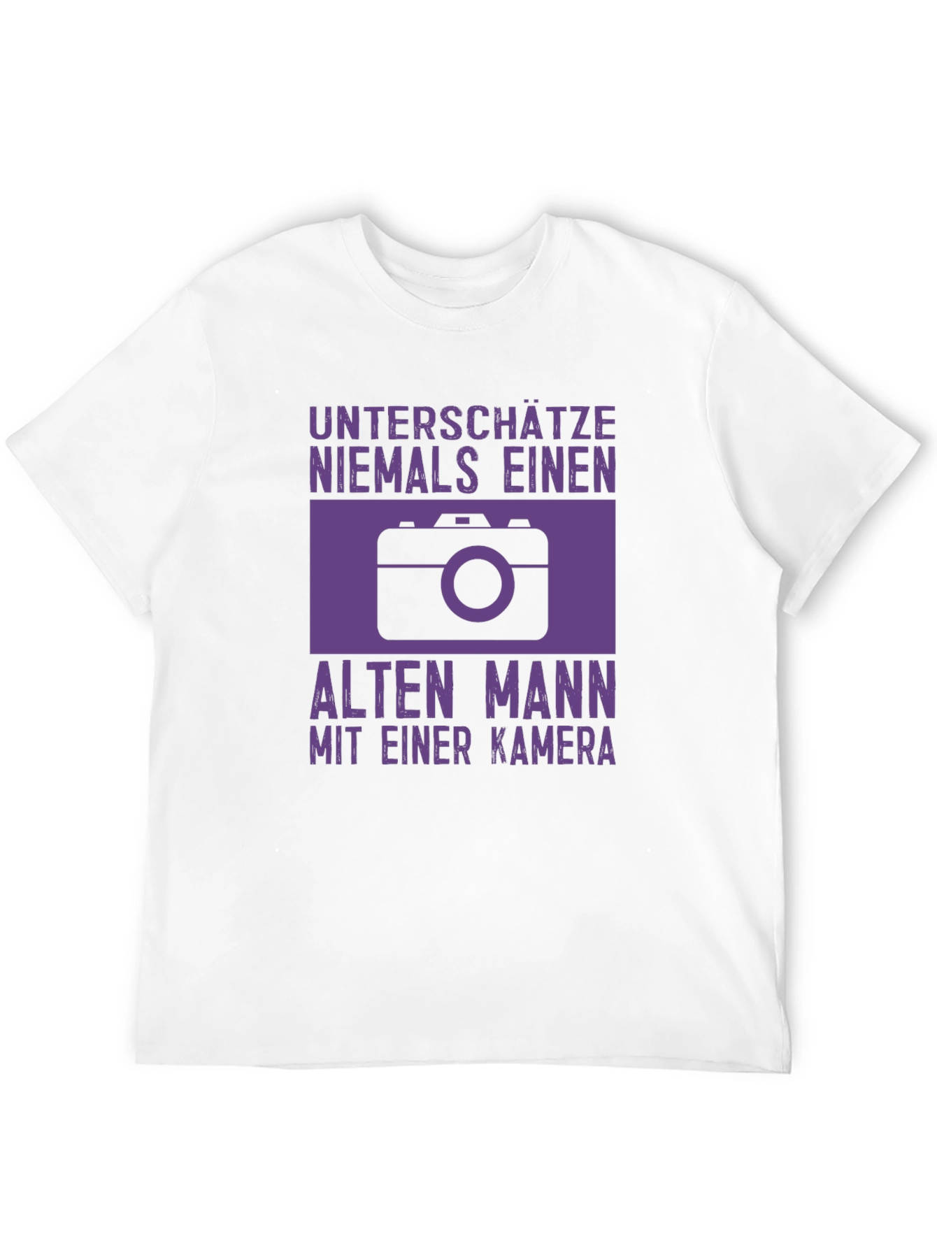 Old Man with Camera Graphic Tee - Black