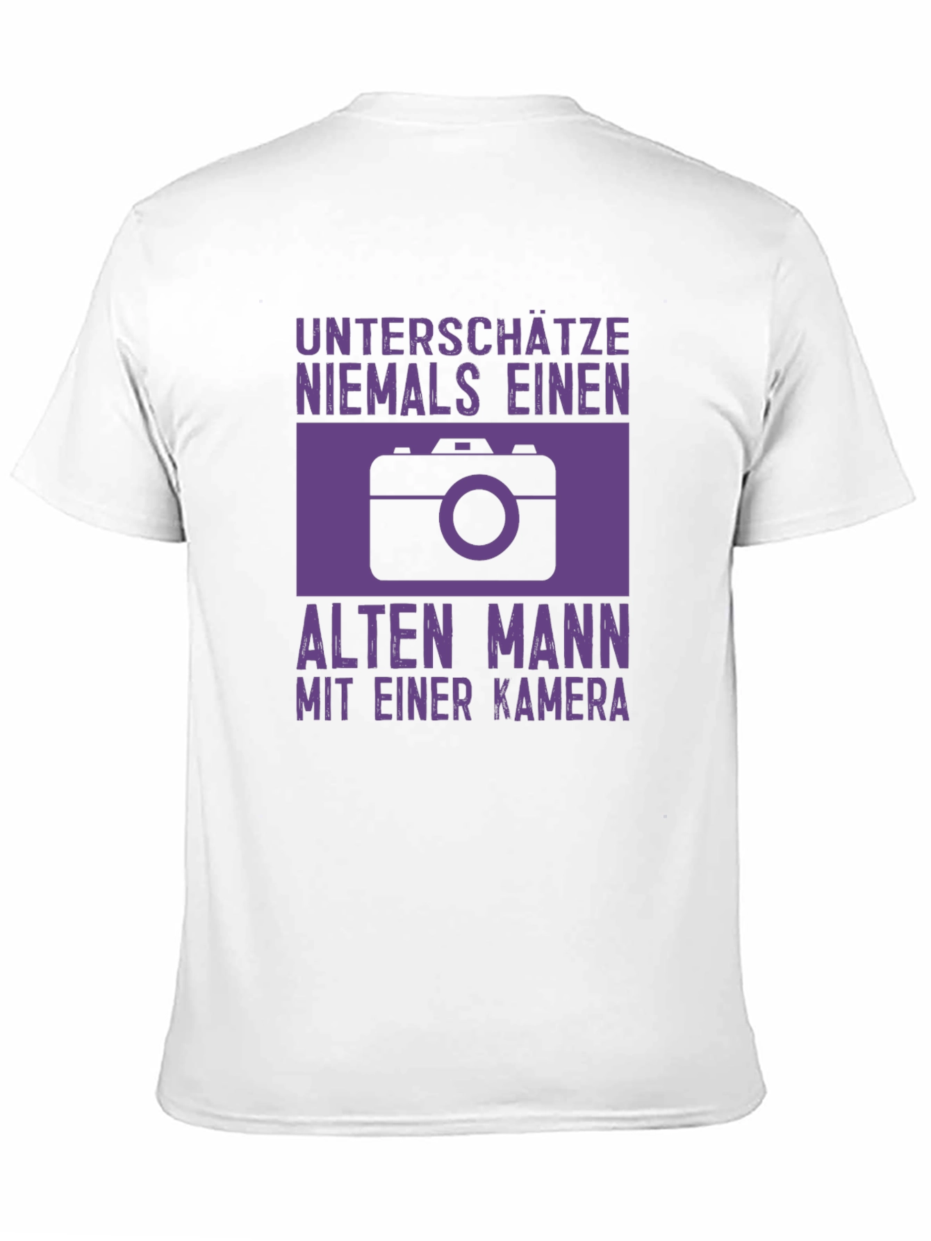 Old Man with Camera Graphic Tee - Black