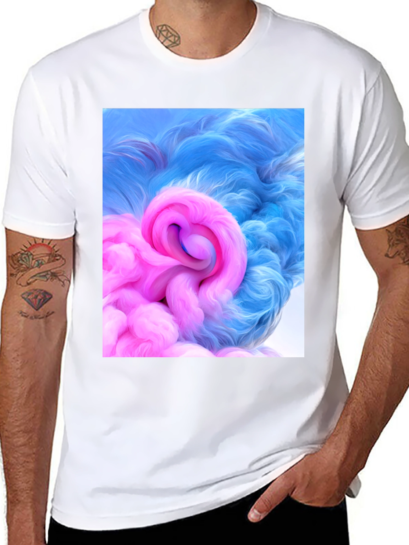 Abstract Swirl Graphic Tee - Modern Art T-Shirt