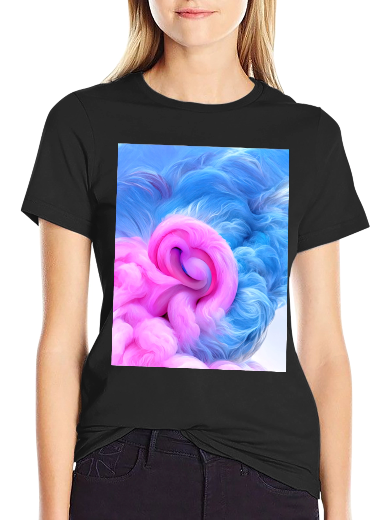 Abstract Swirl Graphic Tee - Modern Art T-Shirt