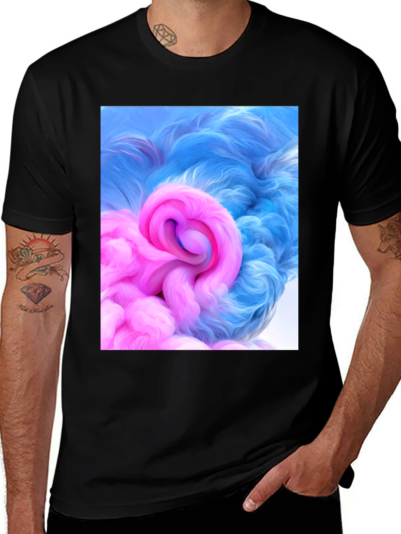 Abstract Swirl Graphic Tee - Modern Art T-Shirt