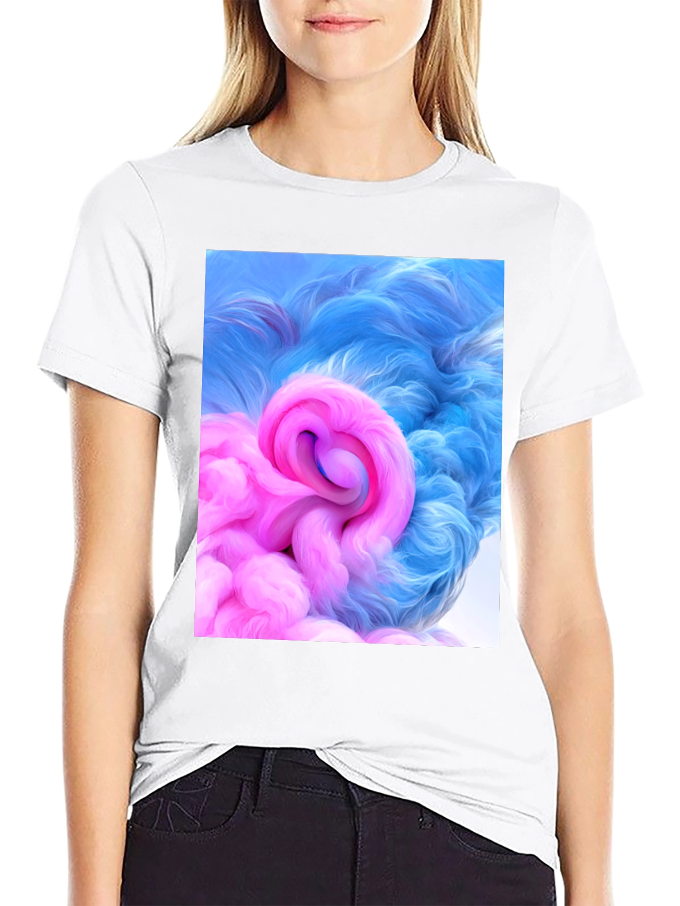 Abstract Swirl Graphic Tee - Modern Art T-Shirt