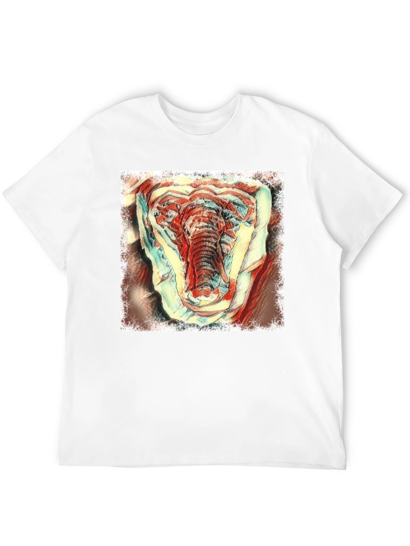 Elephant Art Graphic Tee - Mens Black T-Shirt