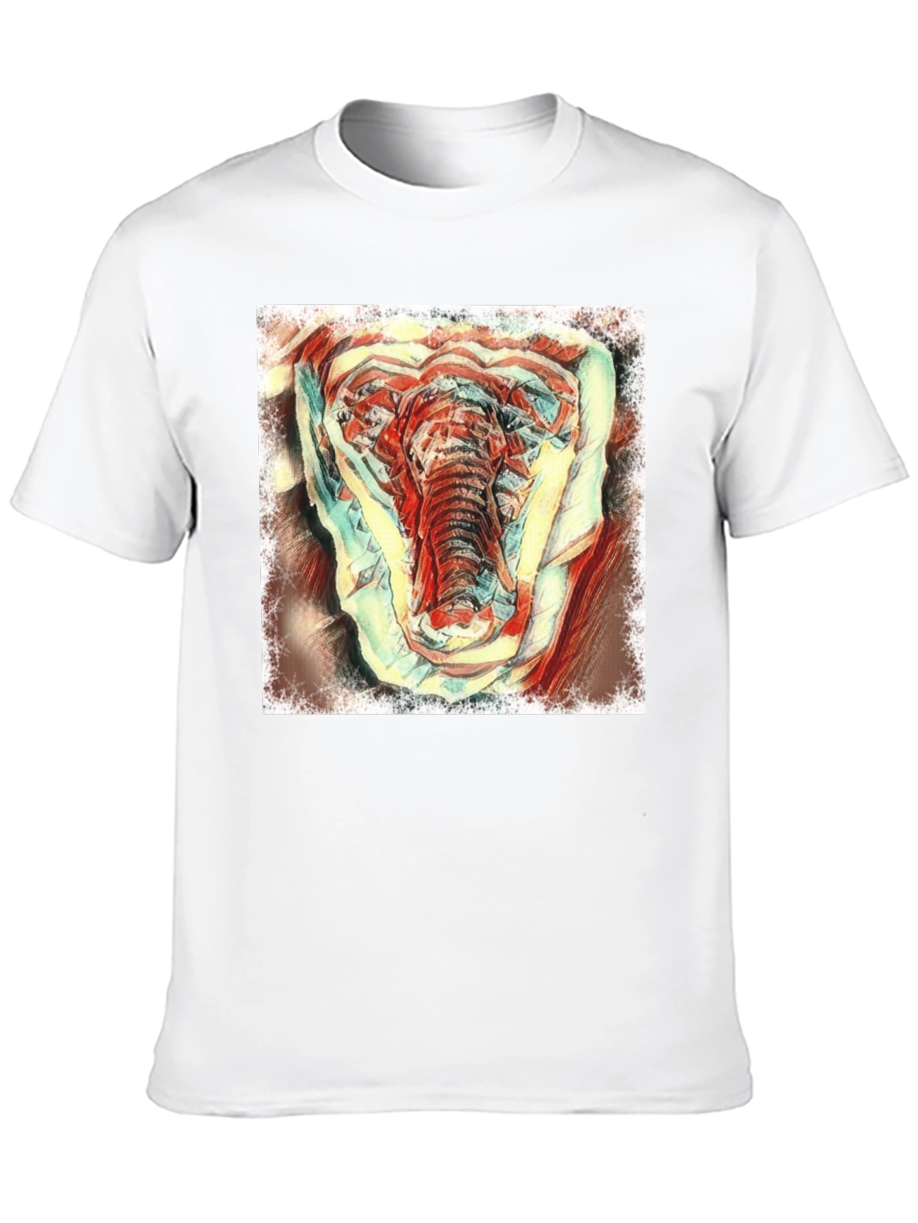 Elephant Art Graphic Tee - Mens Black T-Shirt