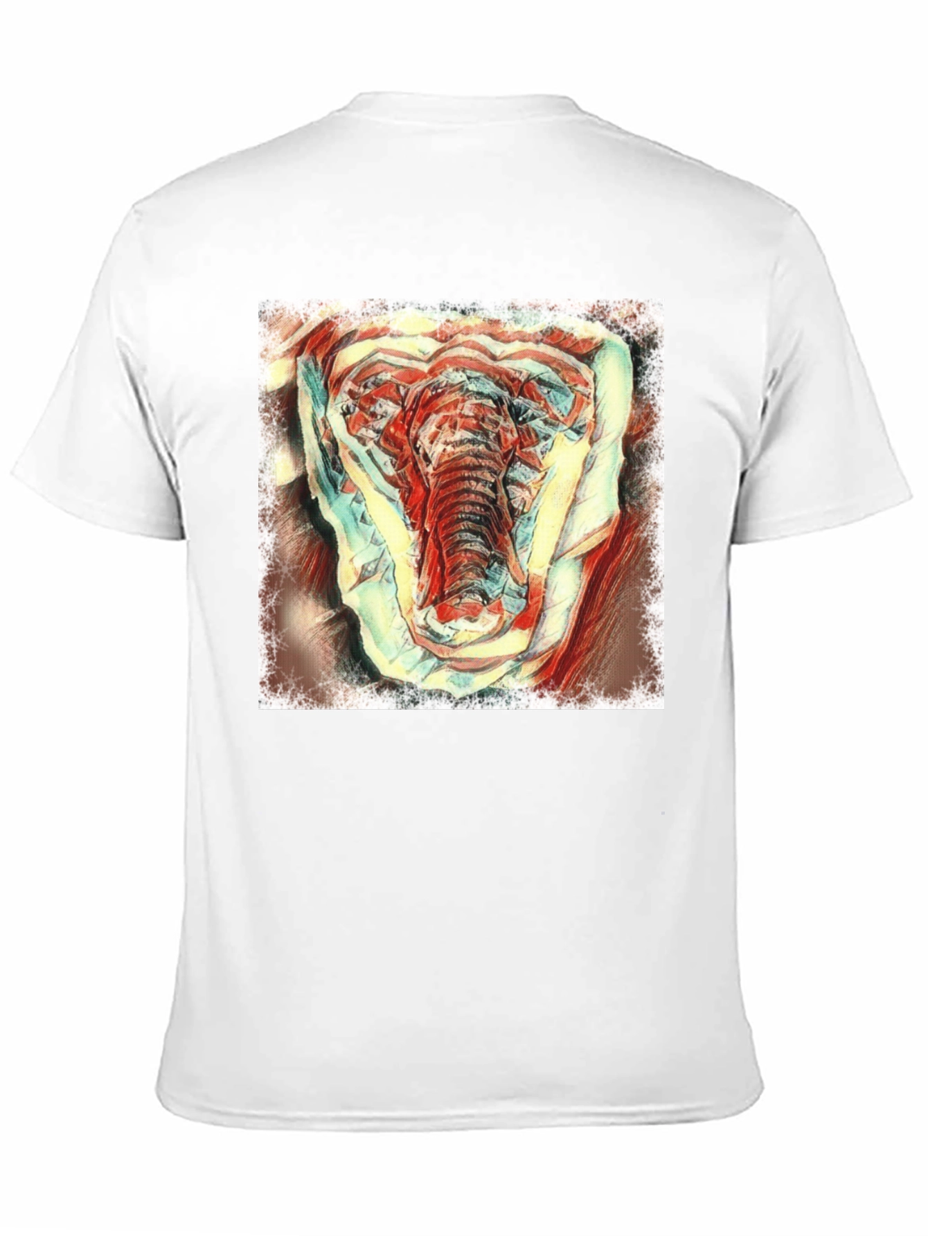 Elephant Art Graphic Tee - Mens Black T-Shirt