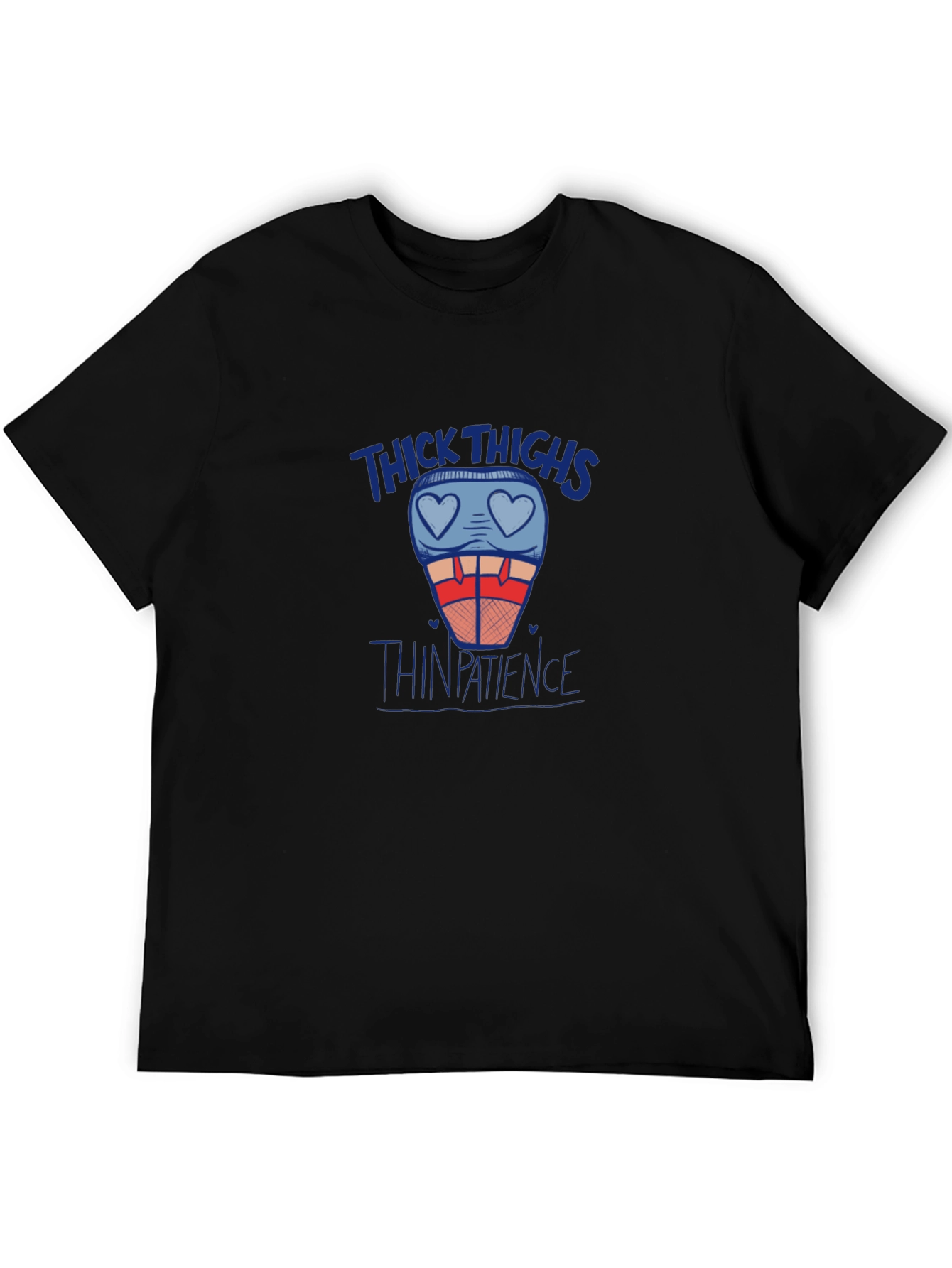 Thick Thighs Thin Patience Graphic Tee - Black T-Shirt