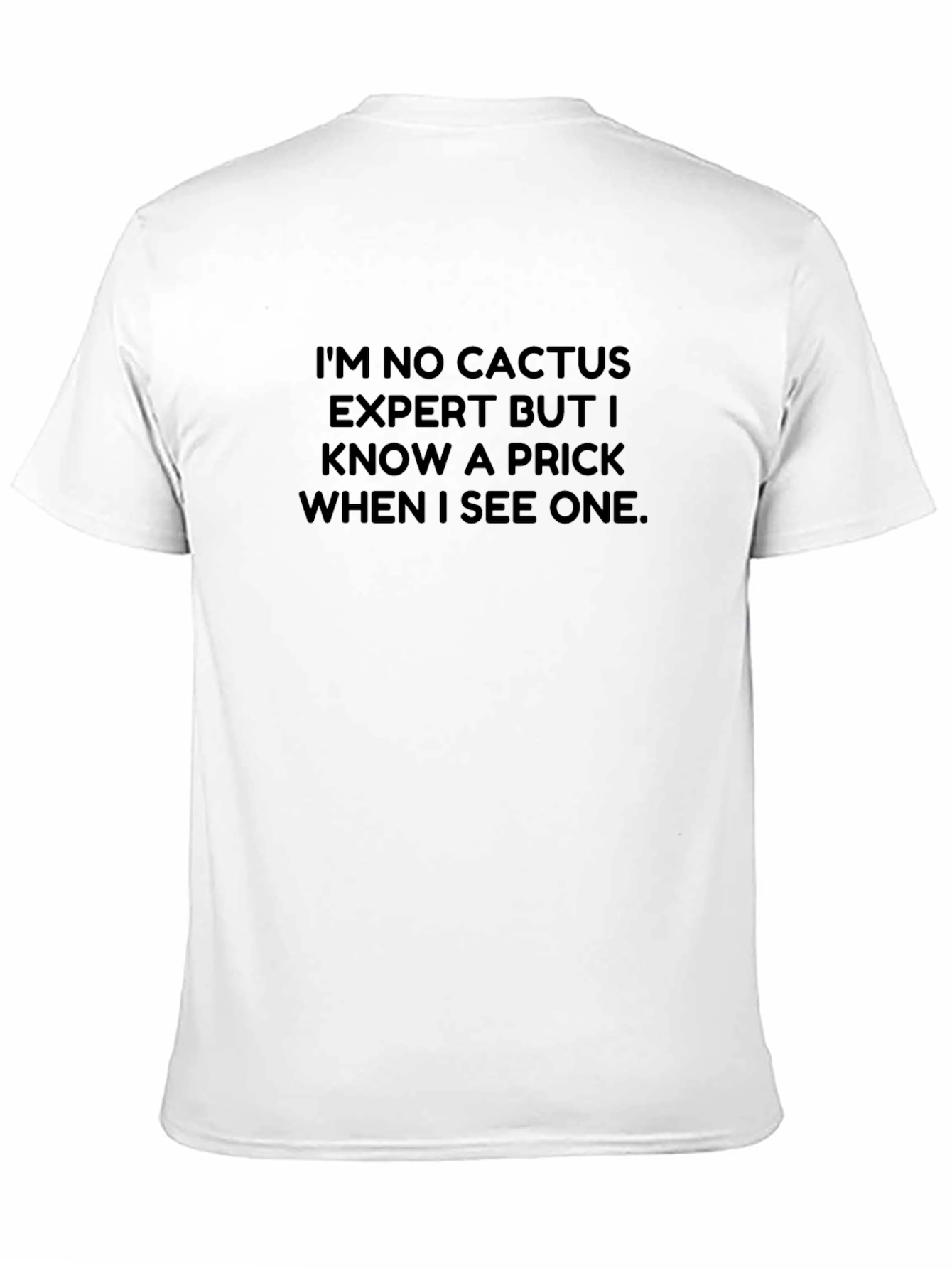 Funny Cactus Expert Black Graphic T-Shirt