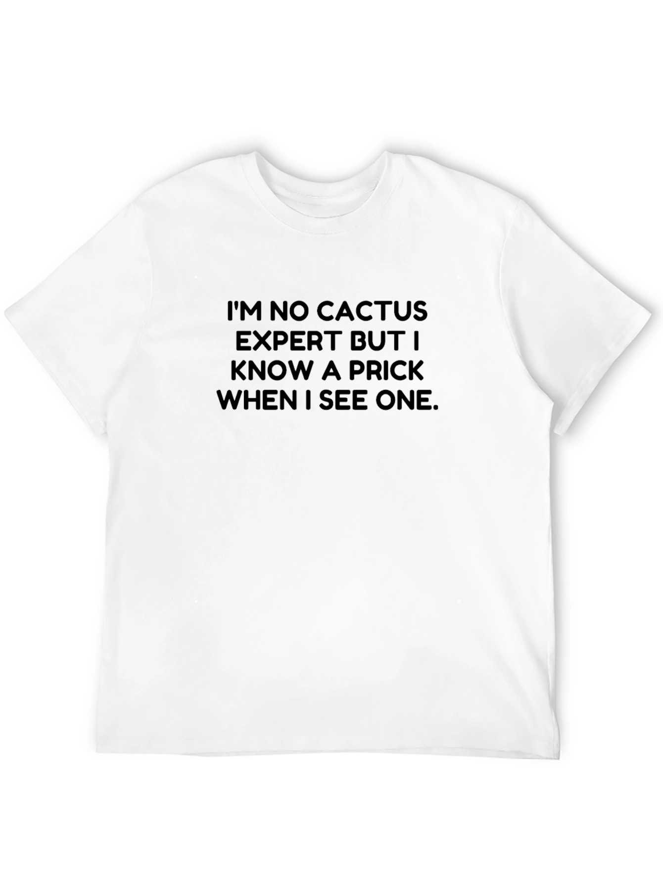 Funny Cactus Expert Black Graphic T-Shirt