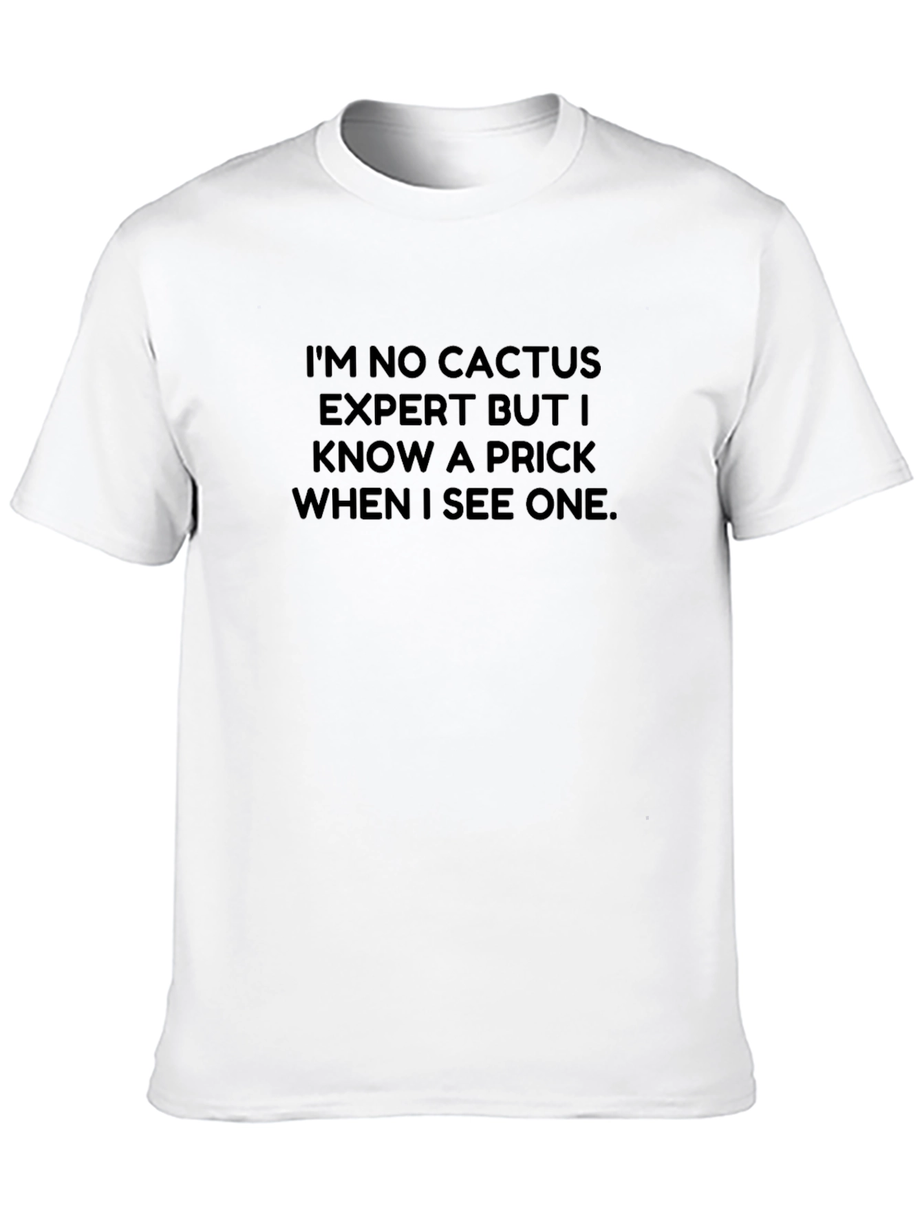 Funny Cactus Expert Black Graphic T-Shirt