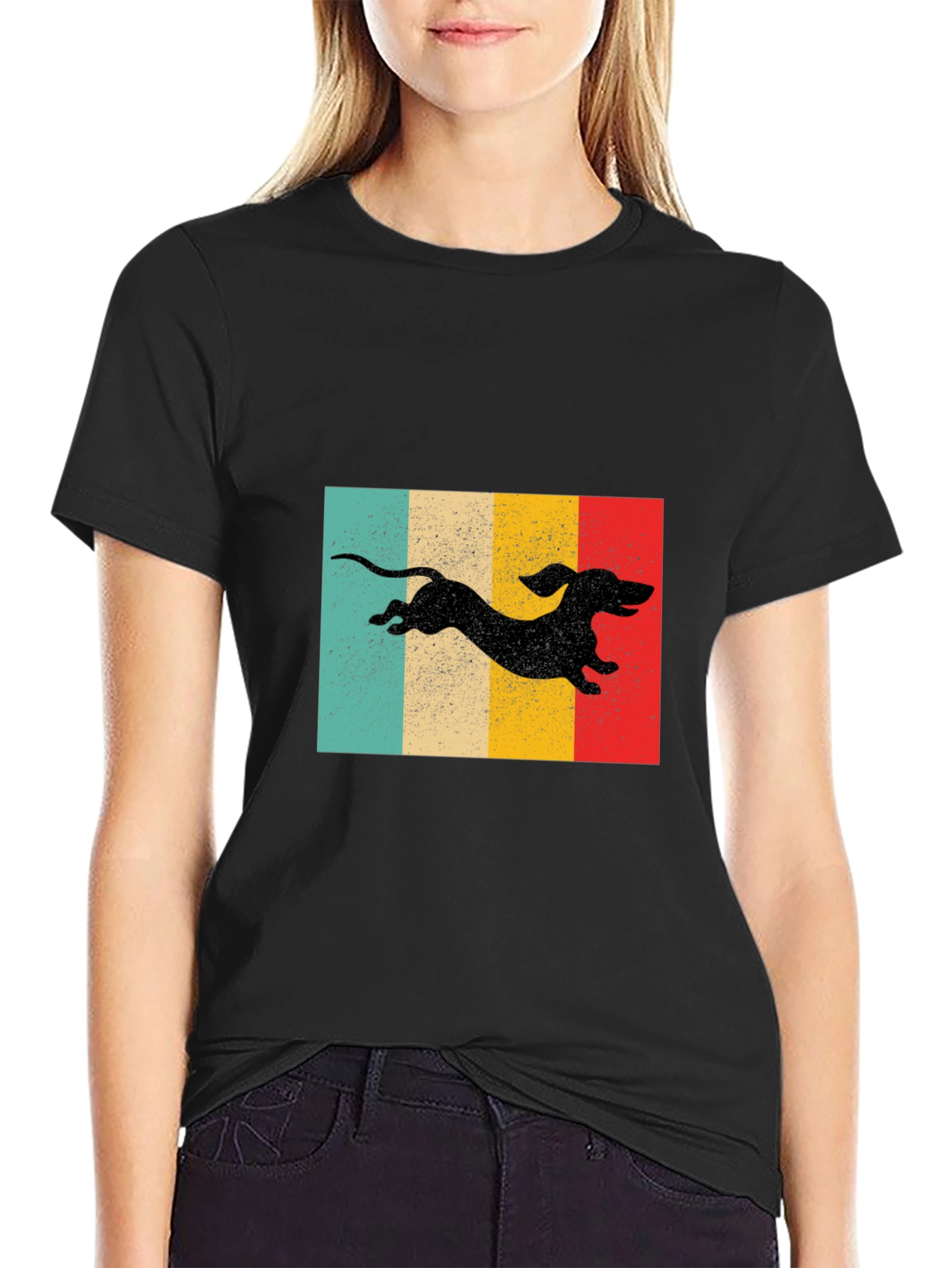 Retro Dachshund Dog Graphic T-Shirt