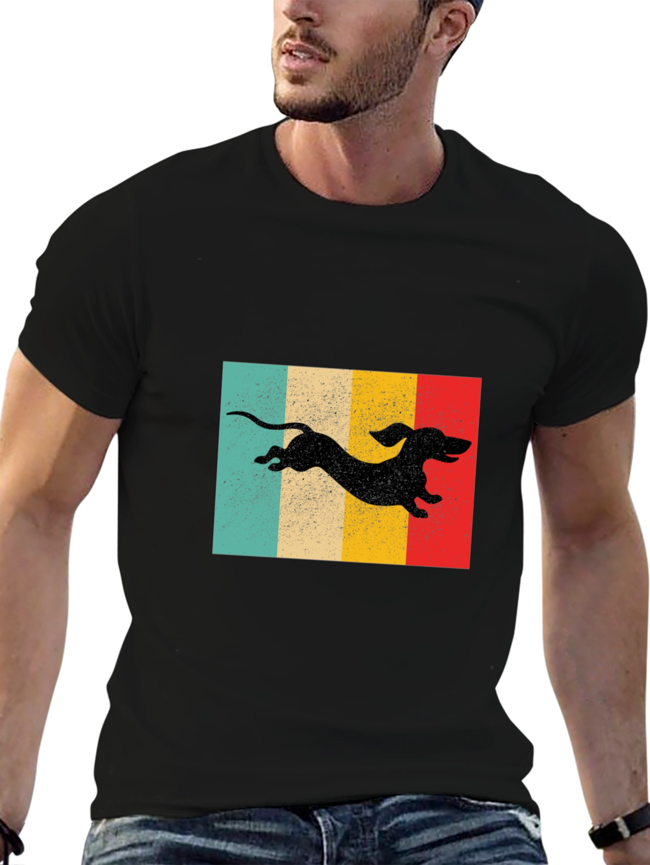 Retro Dachshund Dog Graphic T-Shirt