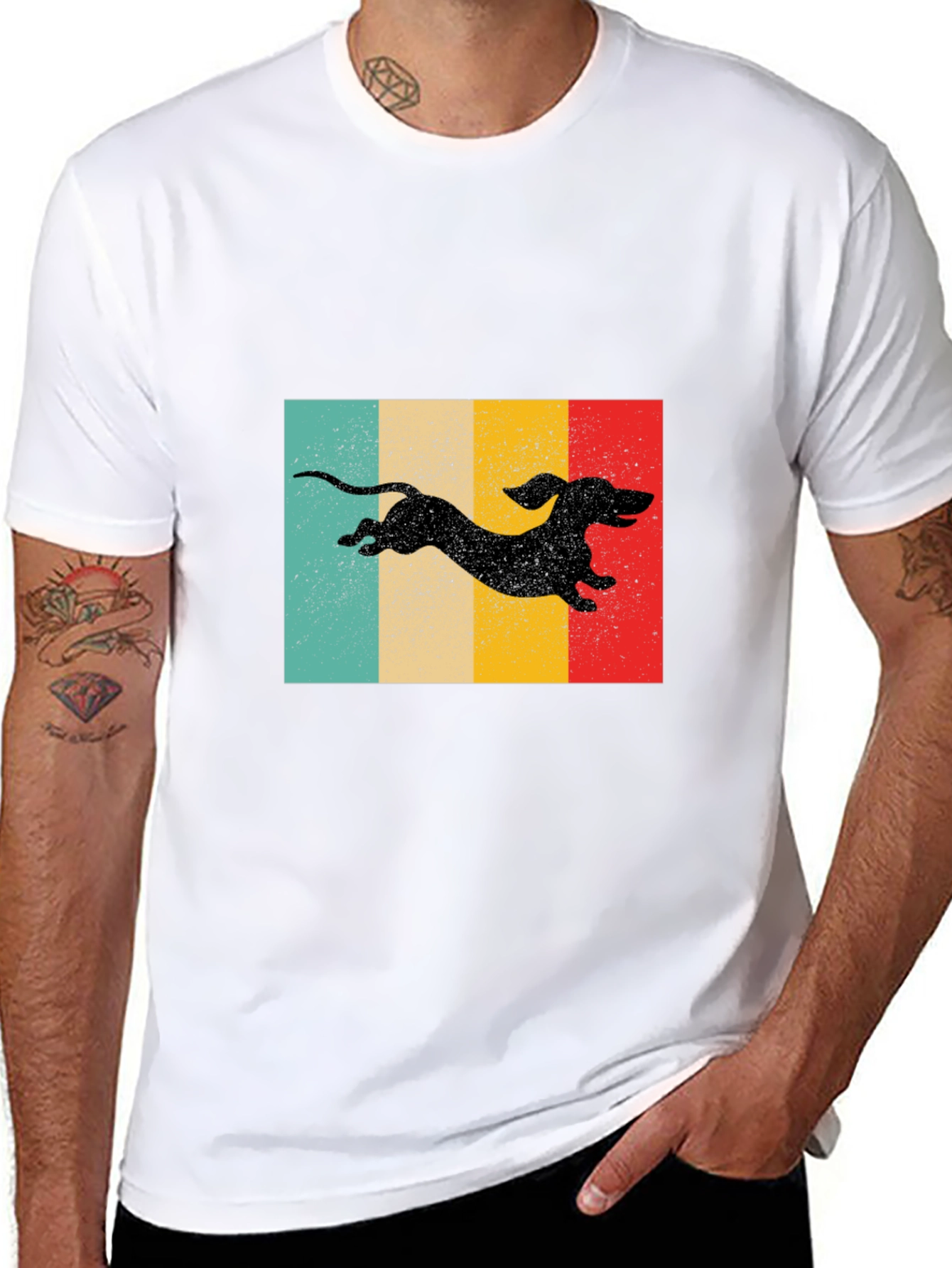 Retro Dachshund Dog Graphic T-Shirt