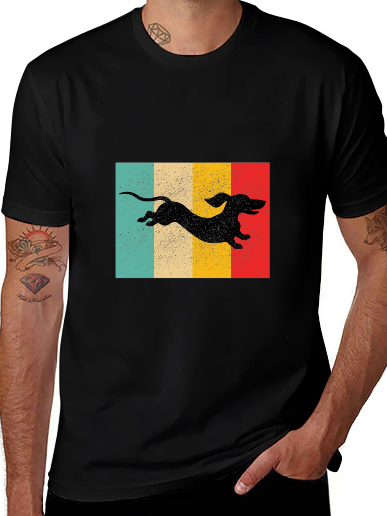 Retro Dachshund Dog Graphic T-Shirt
