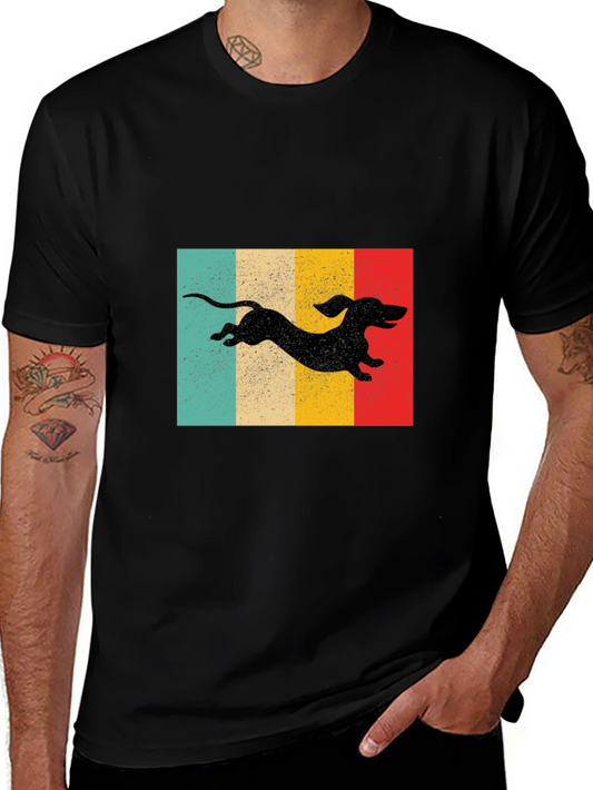 Retro Dachshund Dog Graphic T-Shirt