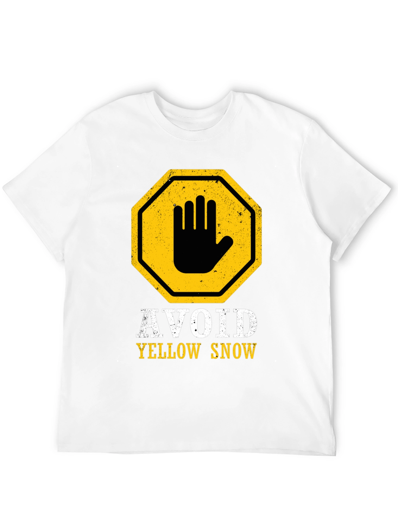 Avoid Yellow Snow Graphic Tee - Funny Warning T-Shirt