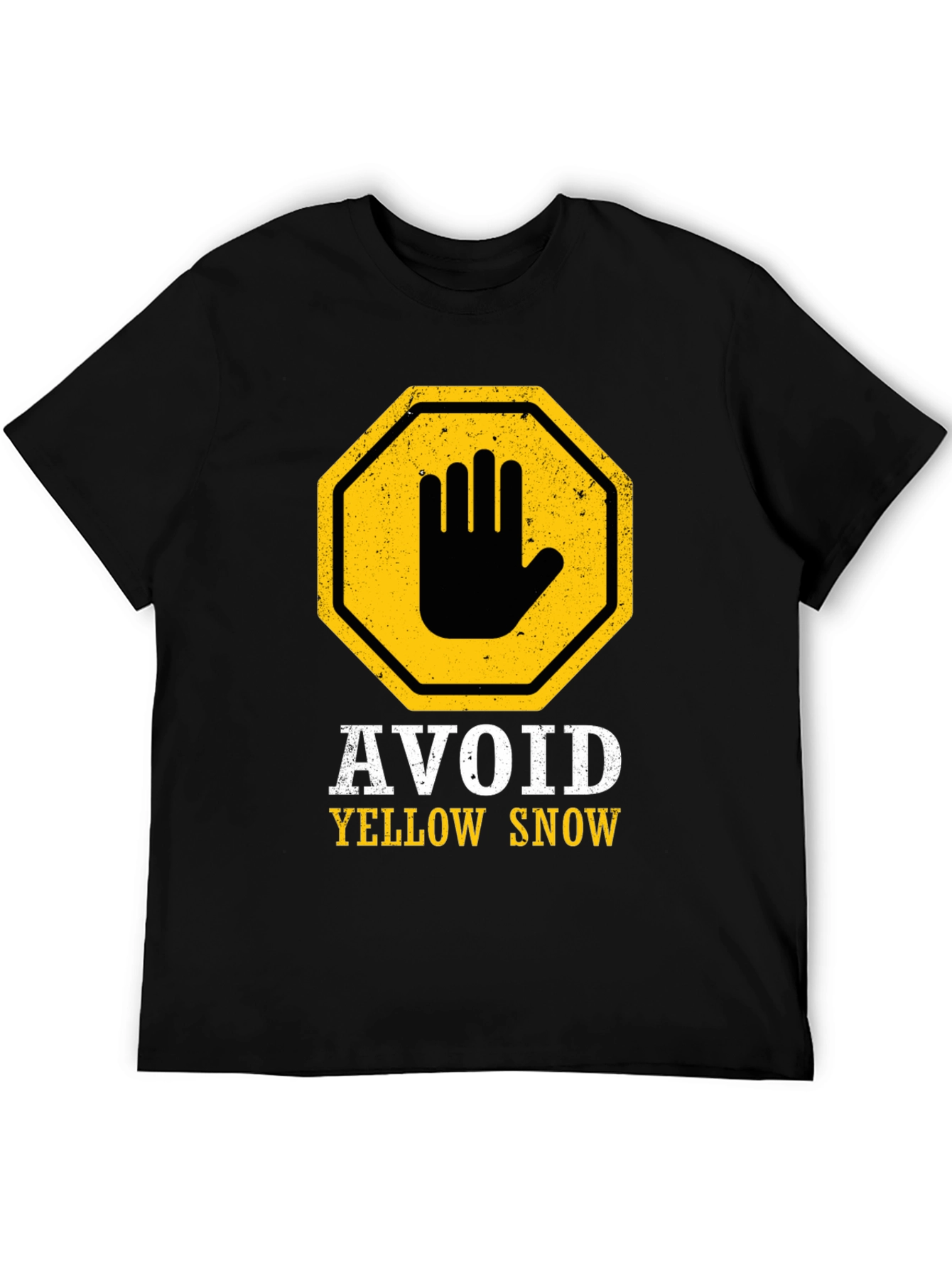 Avoid Yellow Snow Graphic Tee - Funny Warning T-Shirt