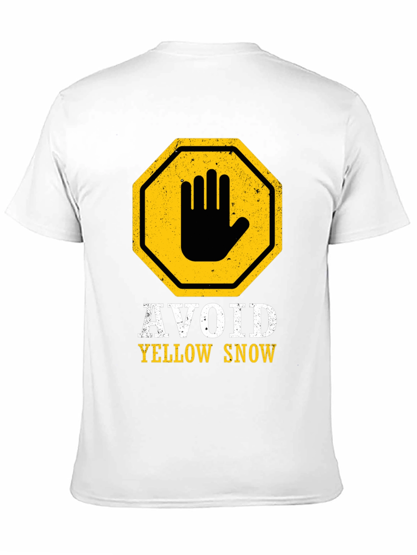 Avoid Yellow Snow Graphic Tee - Funny Warning T-Shirt