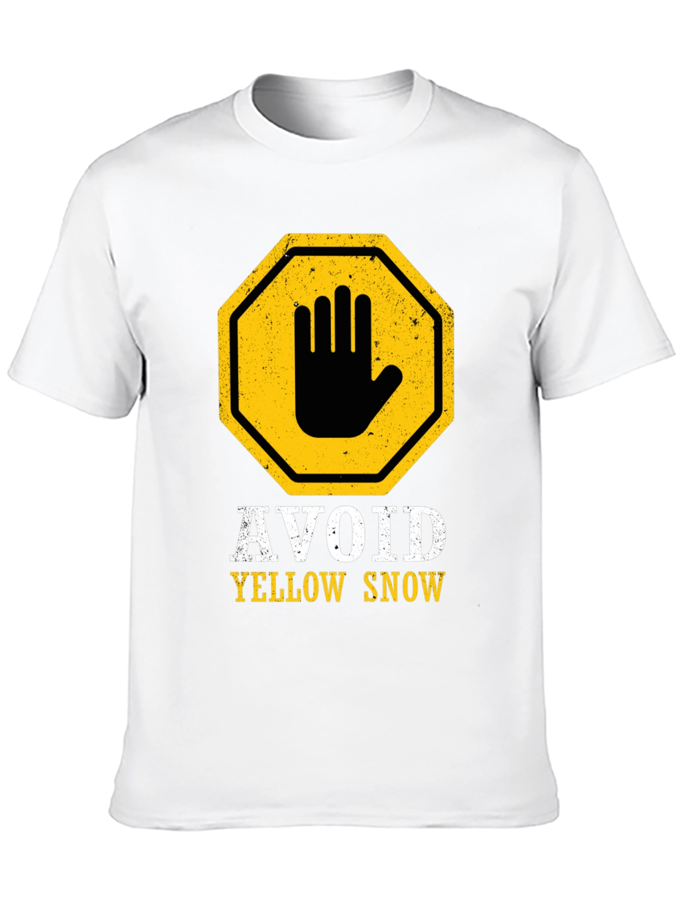 Avoid Yellow Snow Graphic Tee - Funny Warning T-Shirt