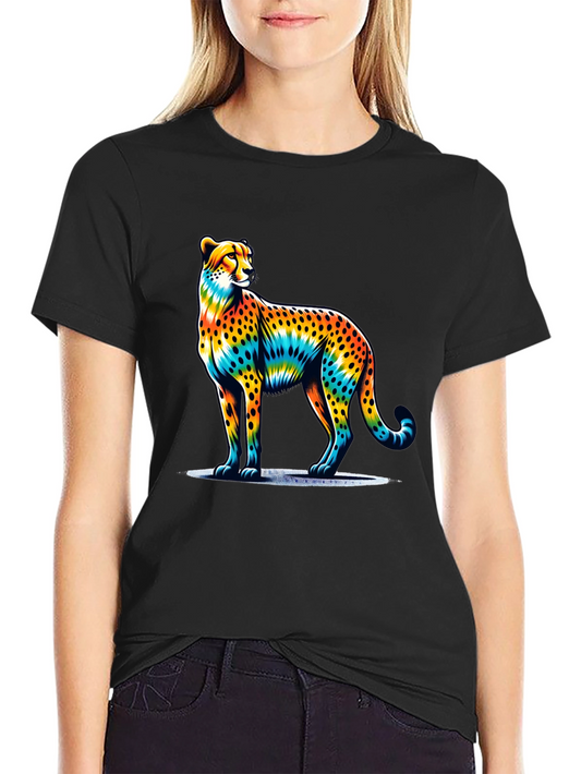 Rainbow Cheetah Graphic Tee - Stylish Mens T-Shirt