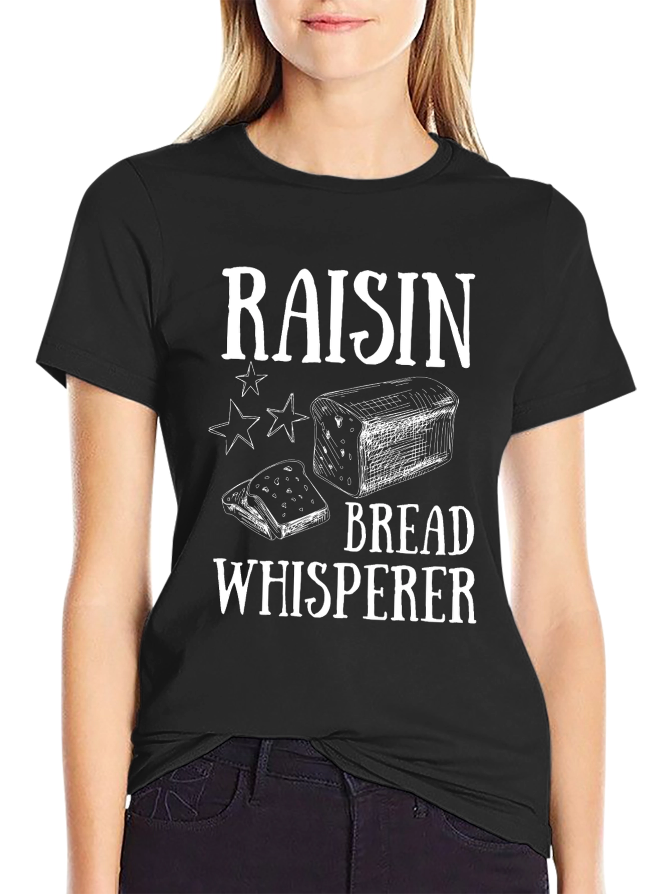 Raisin Bread Whisperer Black Graphic T-Shirt