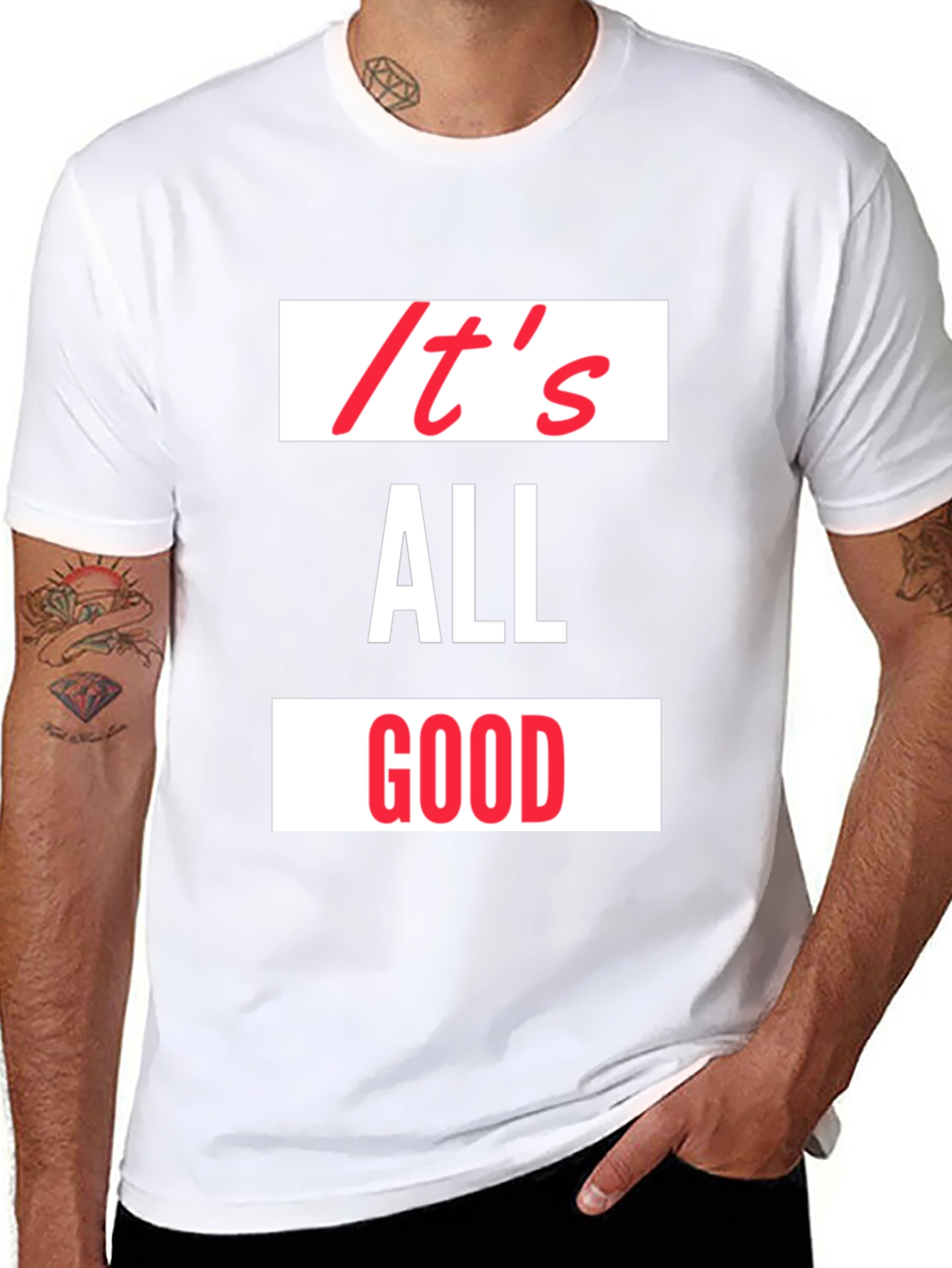 Its All Good Graphic Tee - Black Casual Shirt