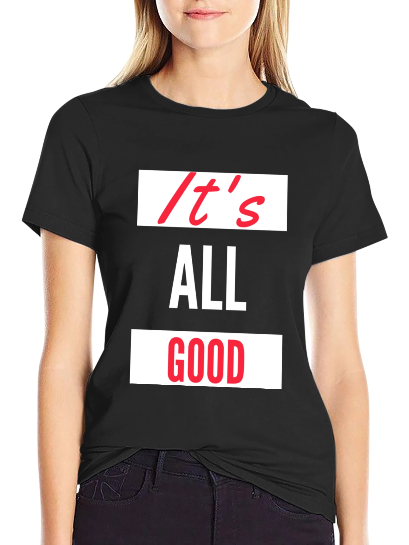 Its All Good Graphic Tee - Black Casual Shirt