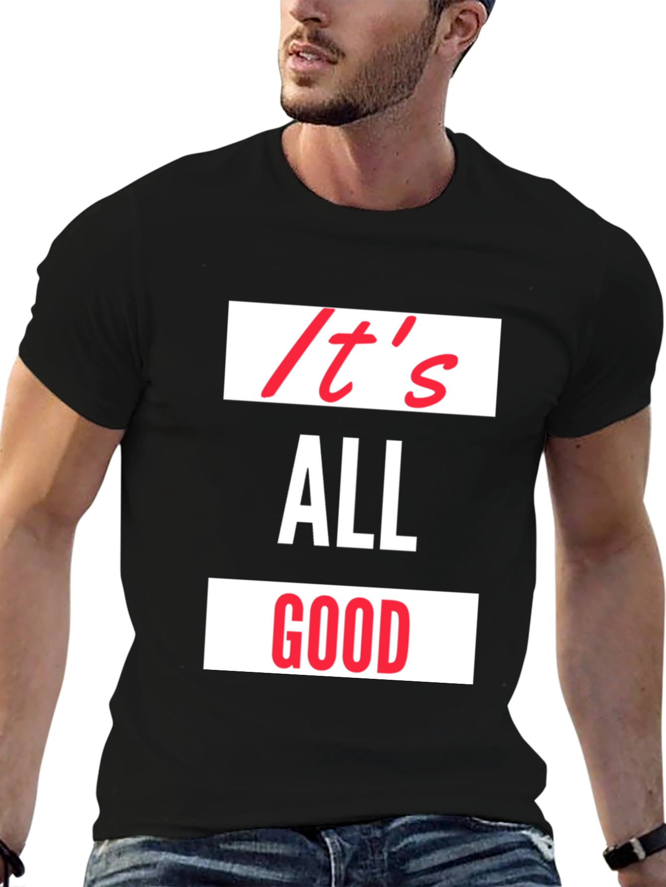 Its All Good Graphic Tee - Black Casual Shirt