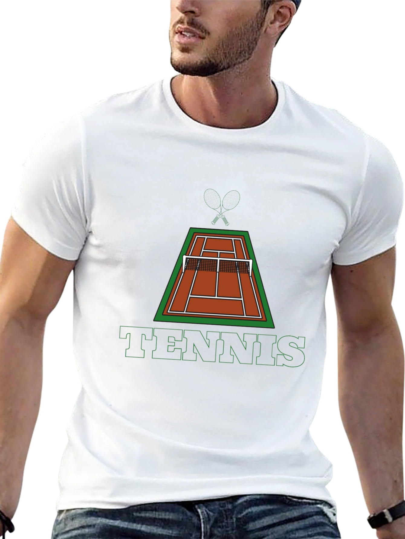 Tennis Court Graphic T-Shirt