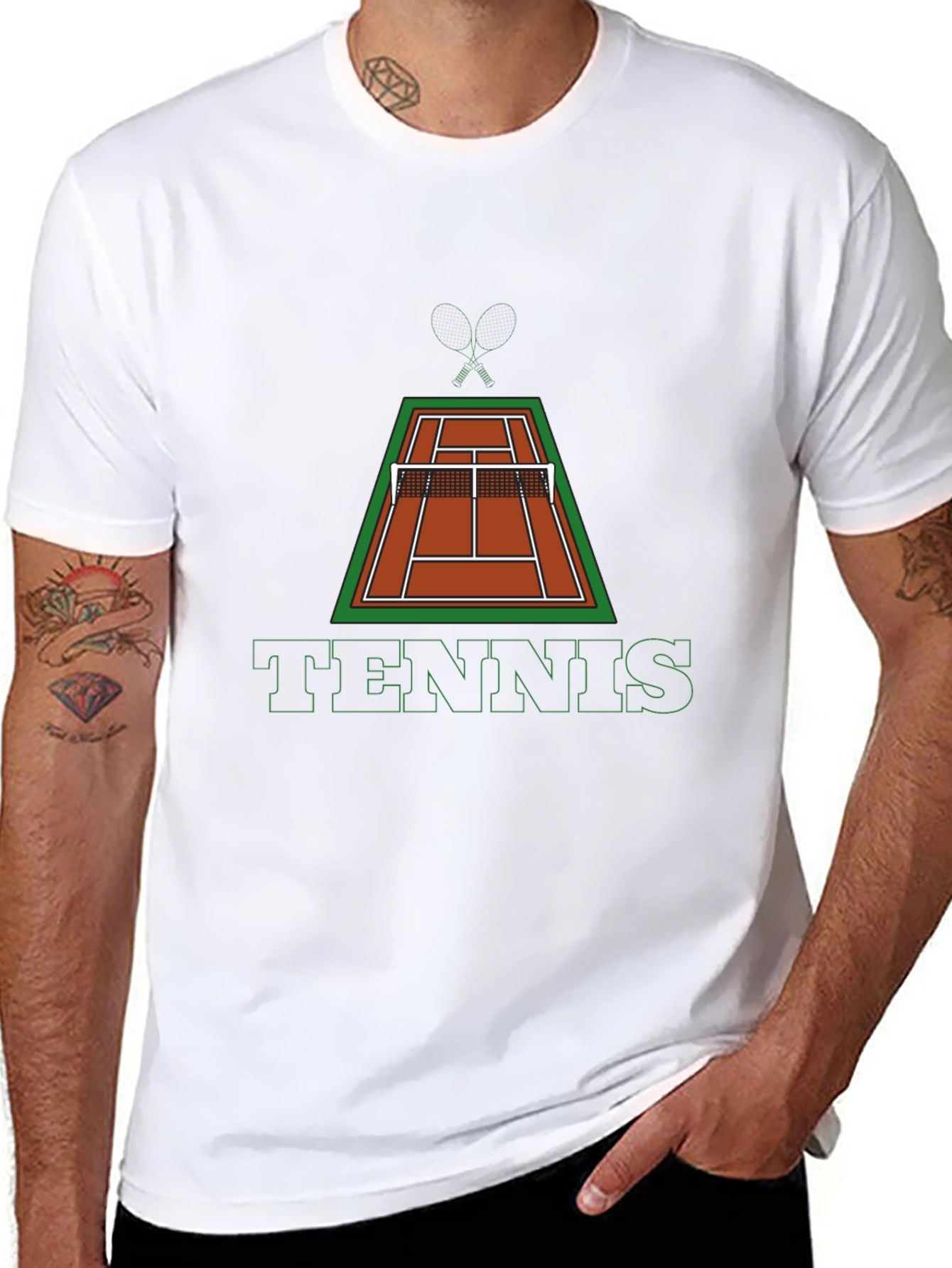 Tennis Court Graphic T-Shirt